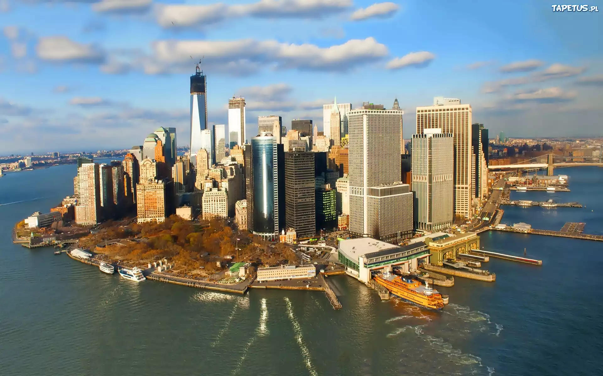 Manhattan, Drapacze Chmur, Z lotu ptaka