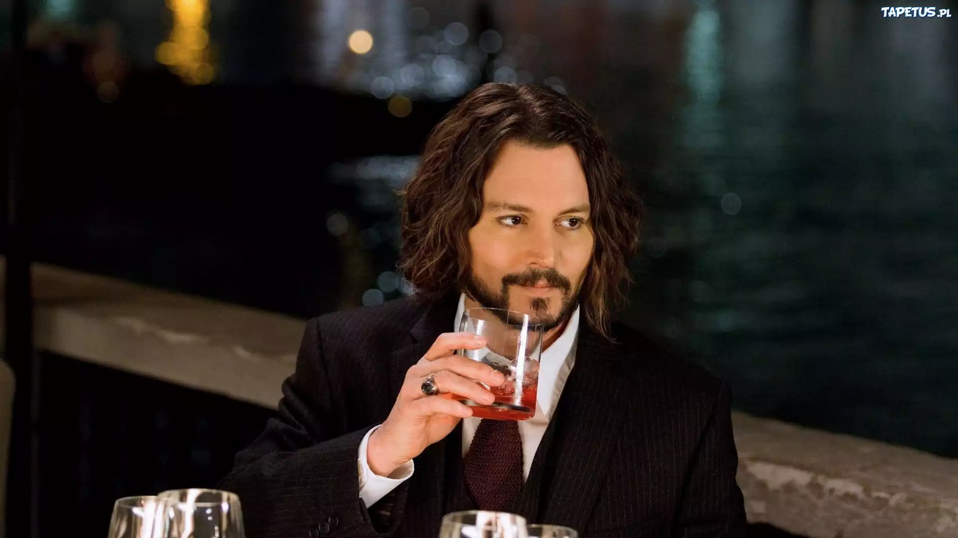 Mężczyzna, Aktor, Johnny Depp, Drink