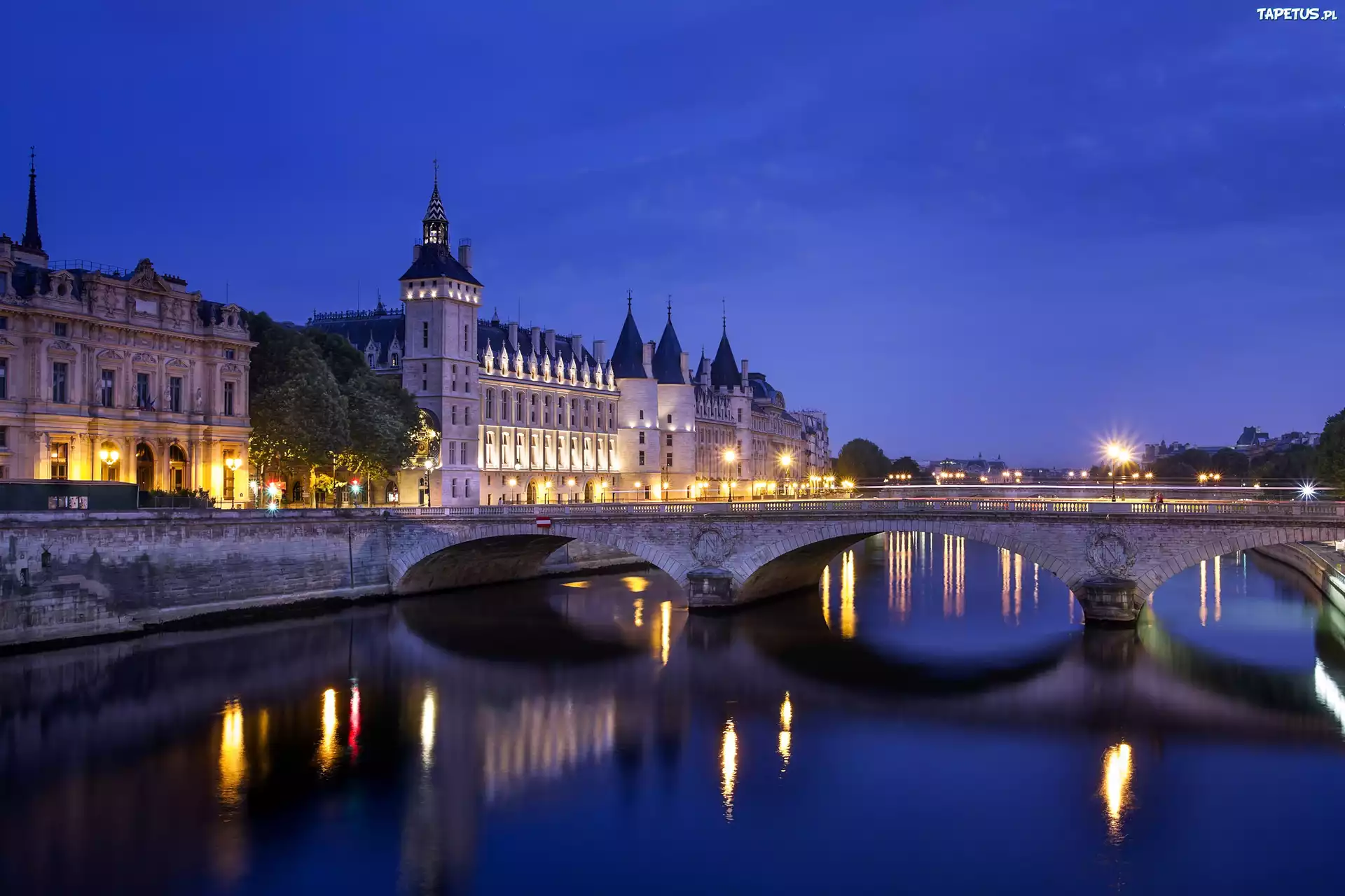 Paryż, Francja, Most, Rzeka