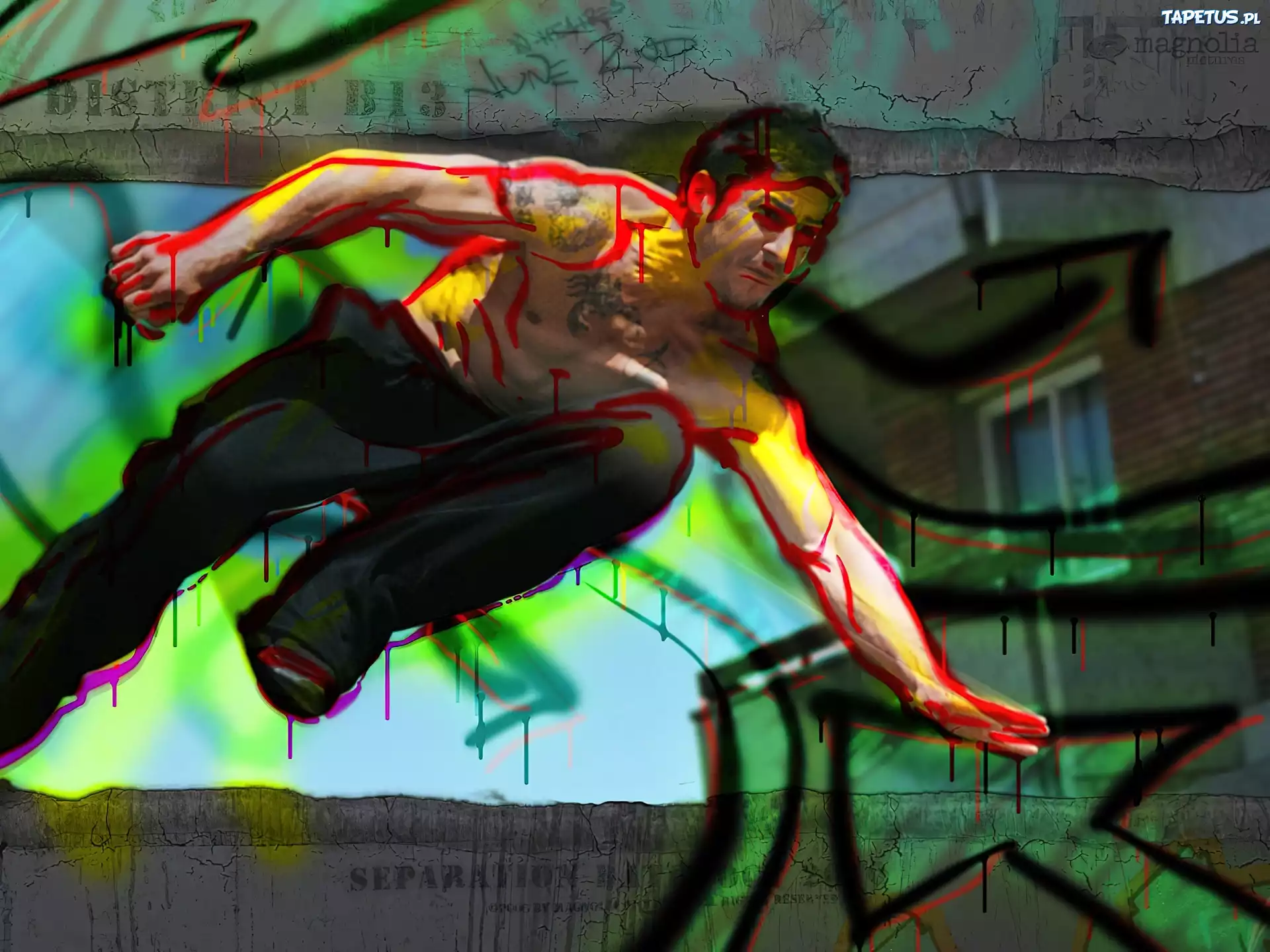 District B13, parkour, mężczyzna
