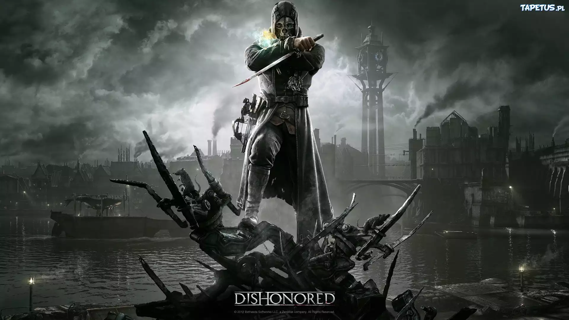 Dishonored, Corvo, Maska, Sztylet
