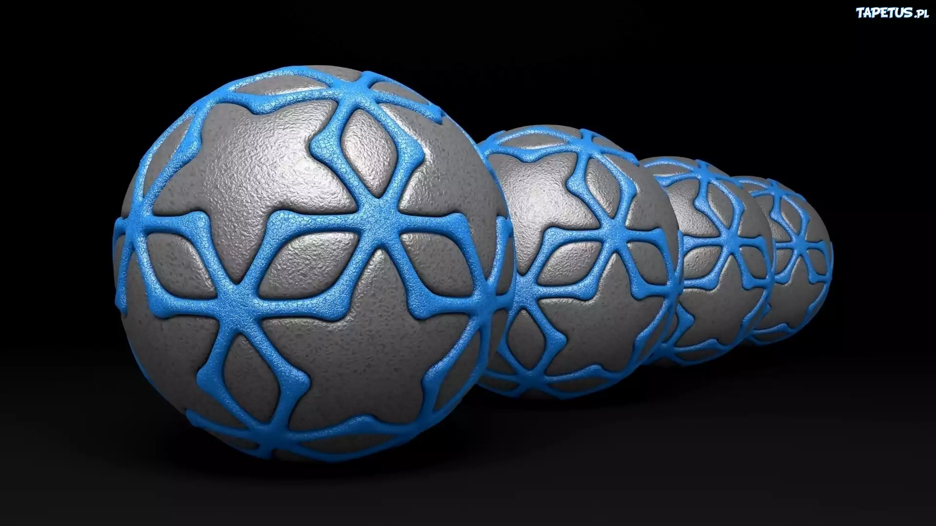 3D, Piłki, Siwo, Niebieskie
