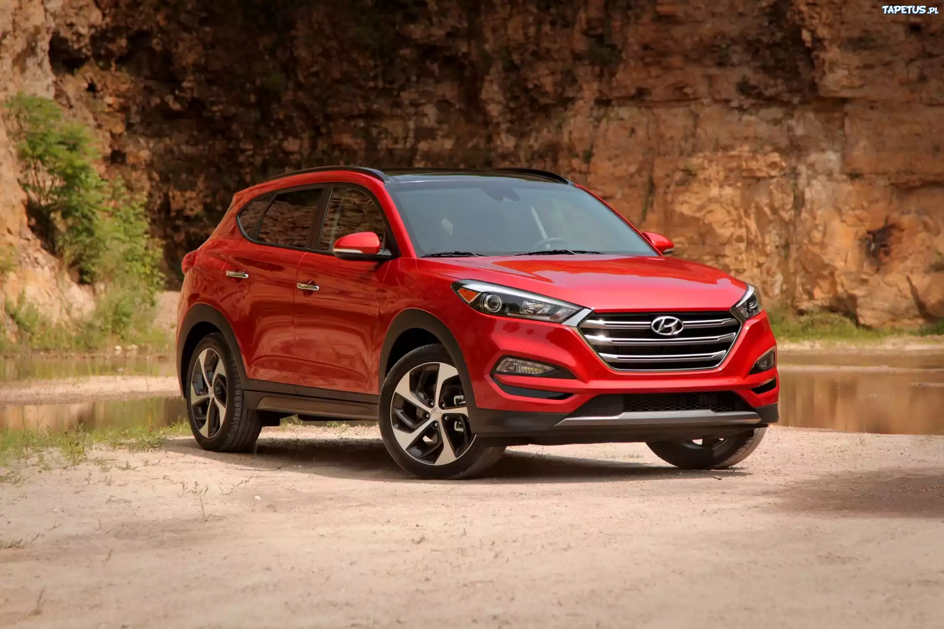 Czerwony, Hyundai, Tucson