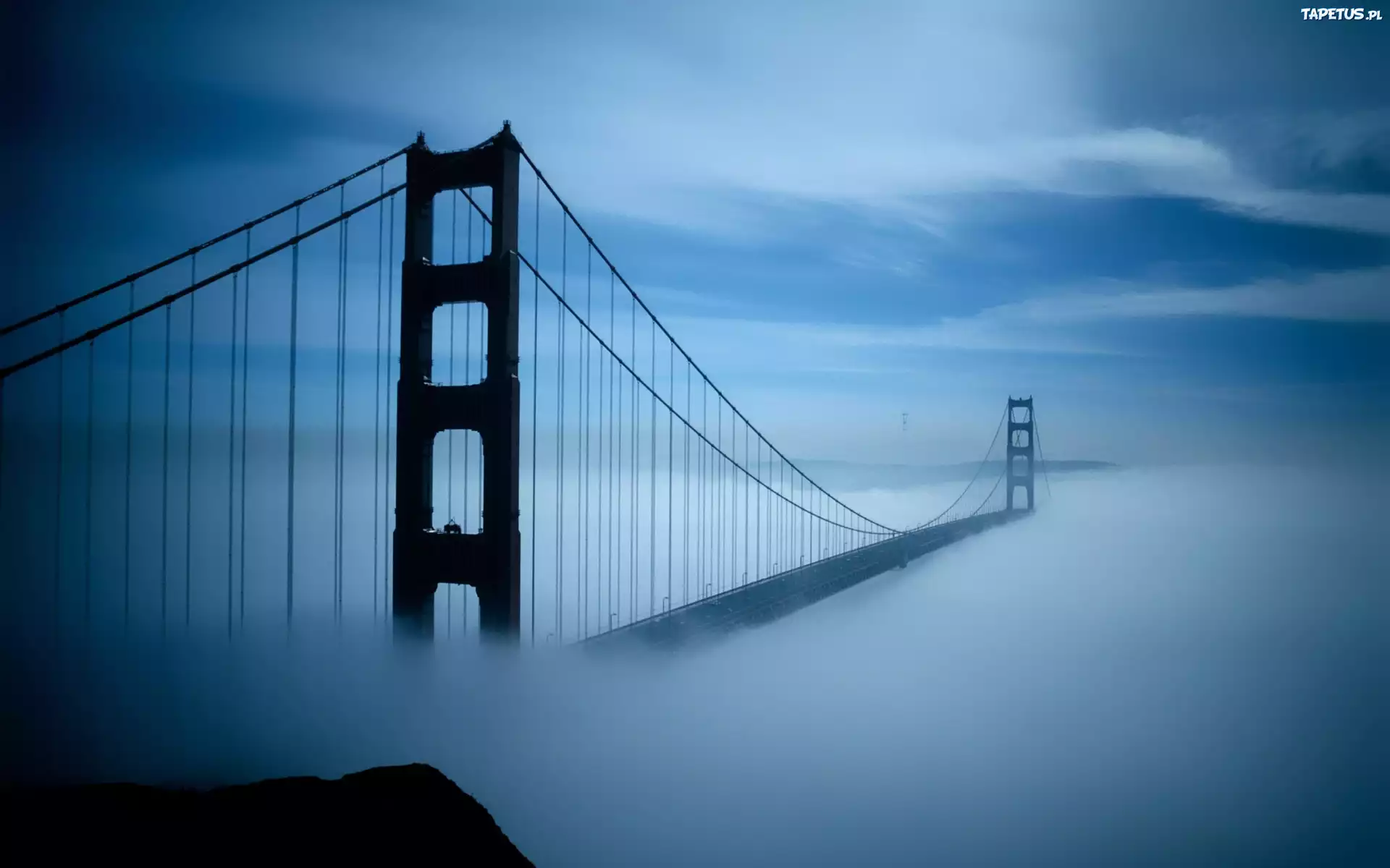 Most, Golden Gate, Mgła, San Fancisco