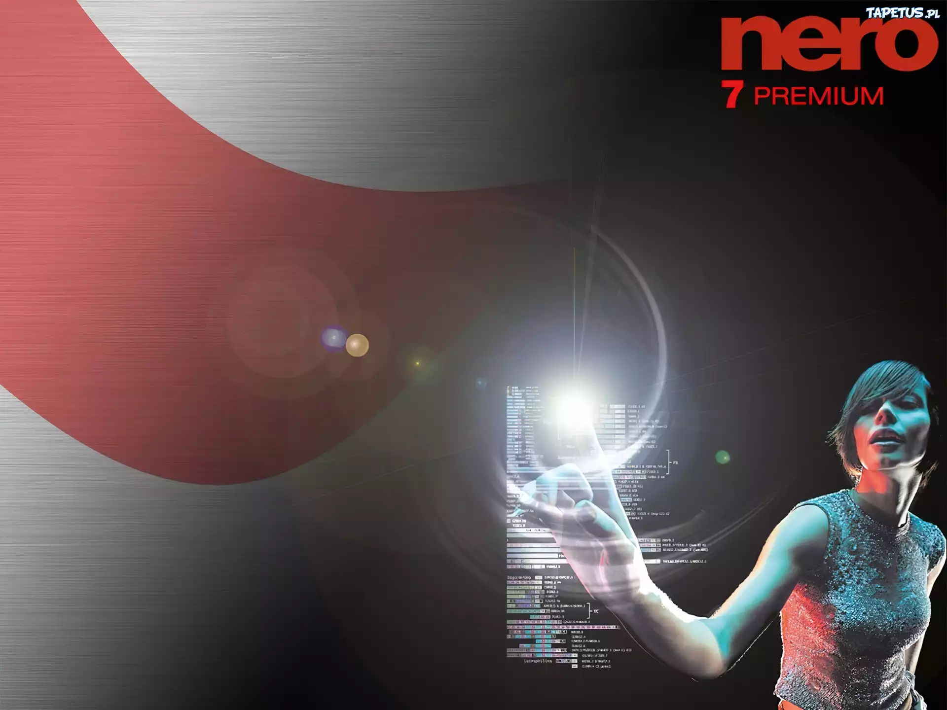 Nero, kobieta, grafika, światło, program