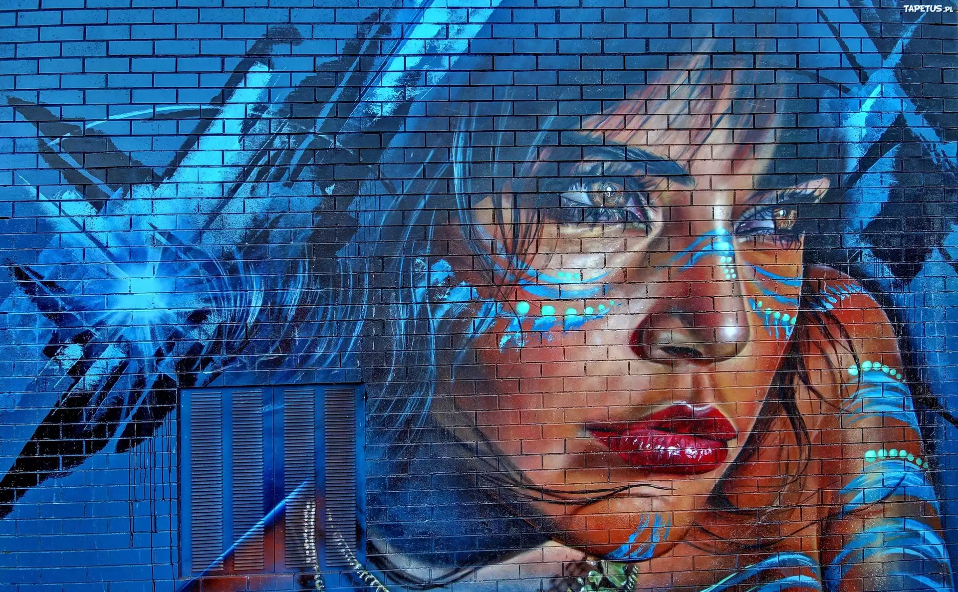 Dziewczyna, Makijaż, Graffiti