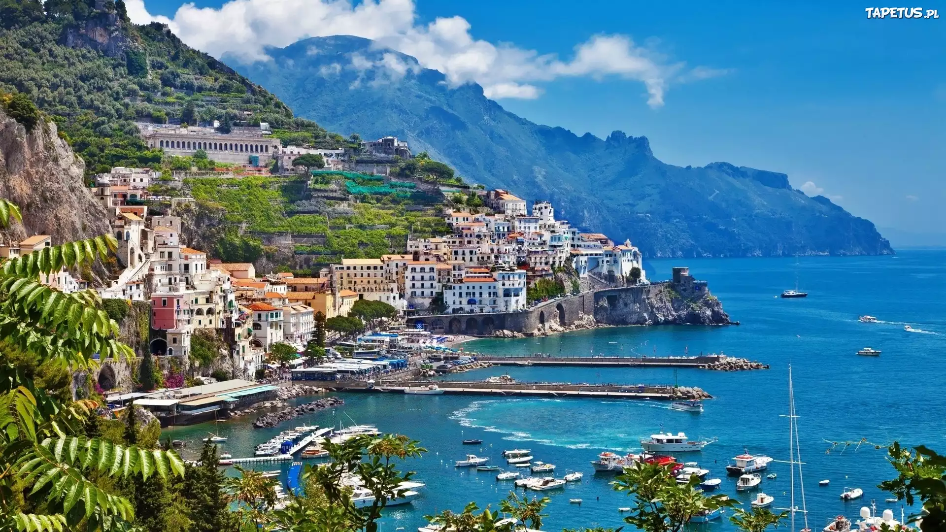 Włochy, Morze, Wybrzeże, Miasto, Amalfi