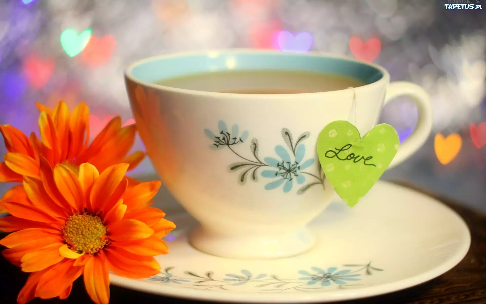 Добрейшее утречко картинки с надписями настроение. Цветы в кружке. Чай с цветами. Чашка чая. Доброе утро с чаем.