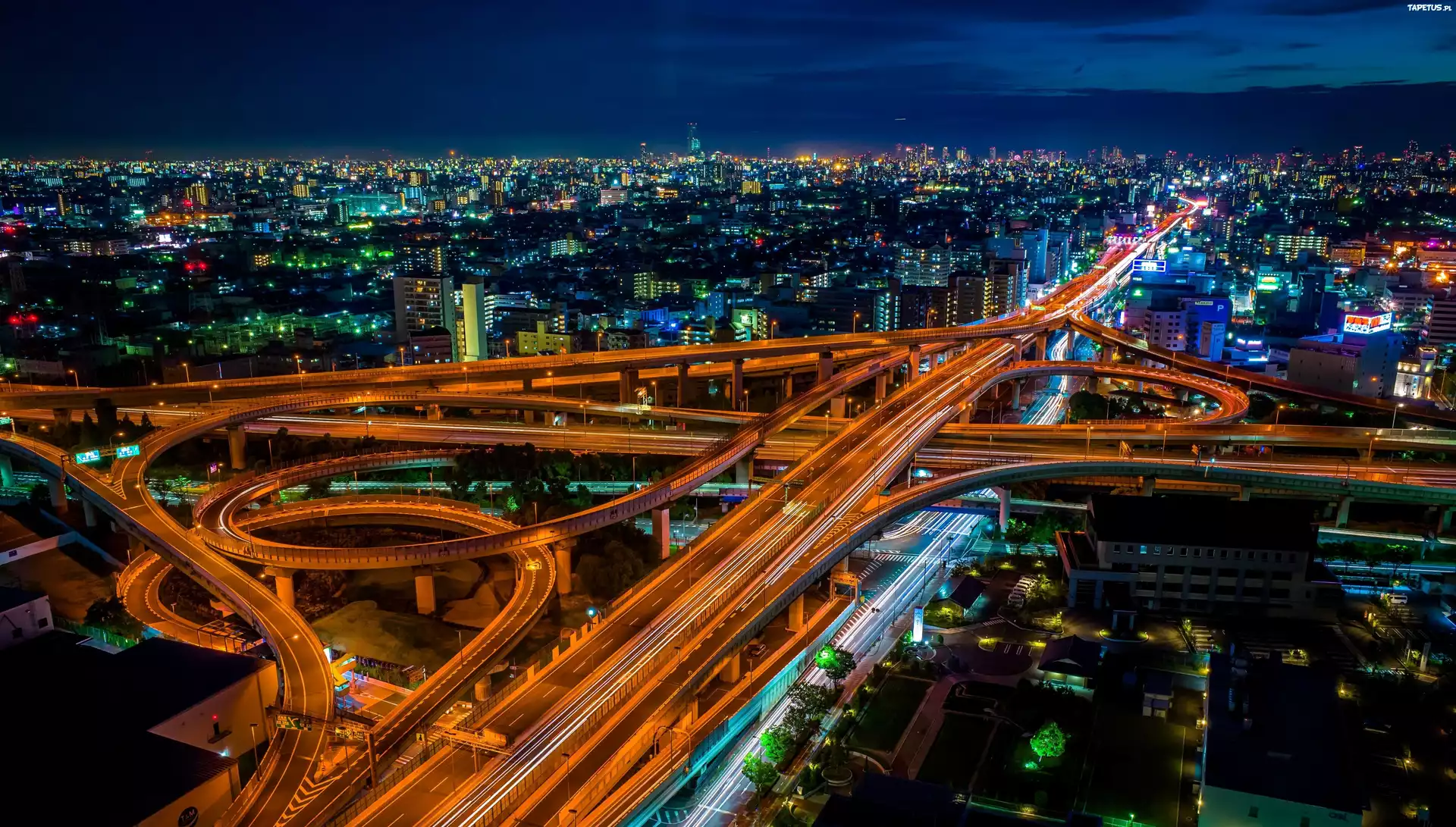 развязка огни ночь мост interchange lights night the bridge без смс