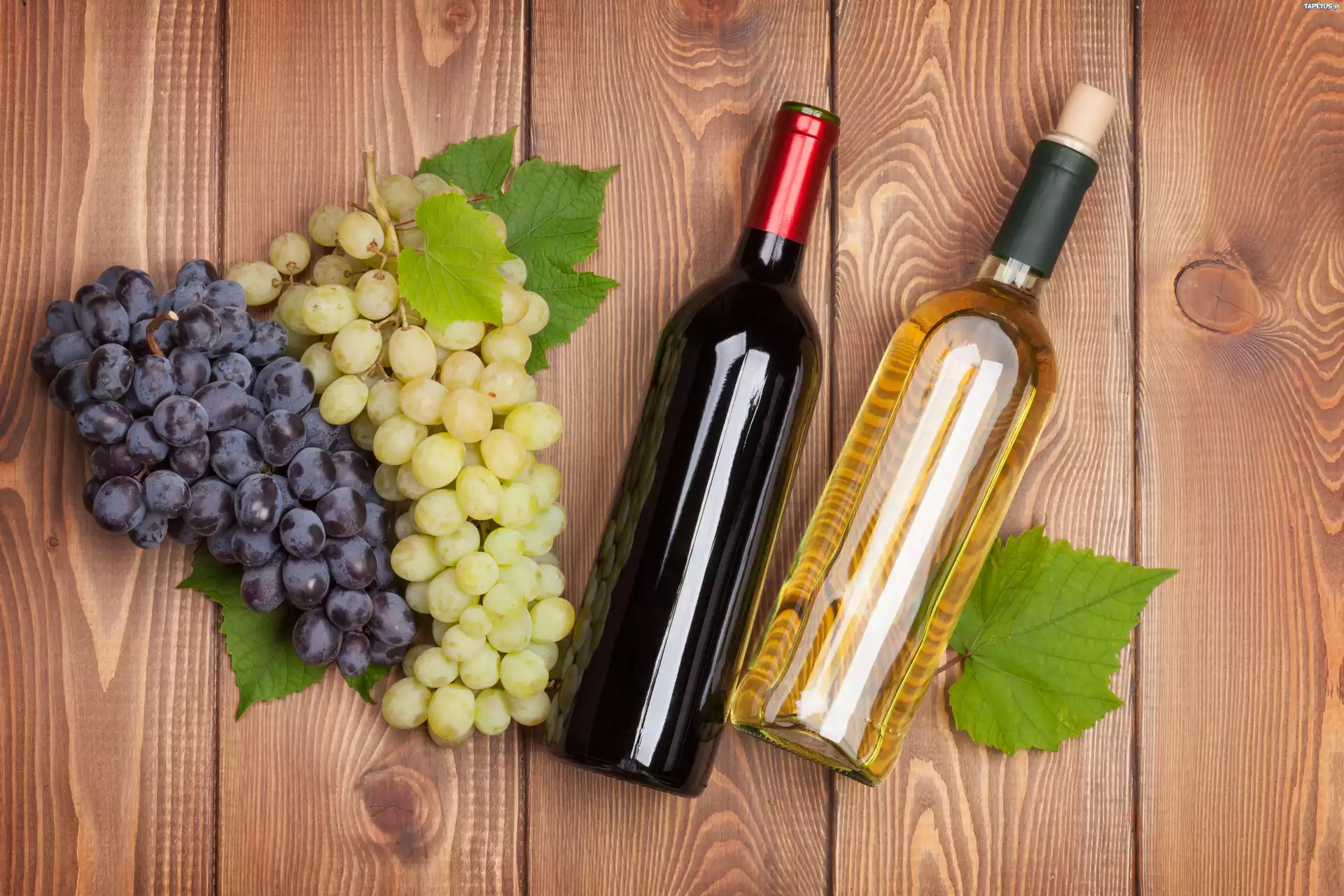 Butelki, Wino, Winogrono