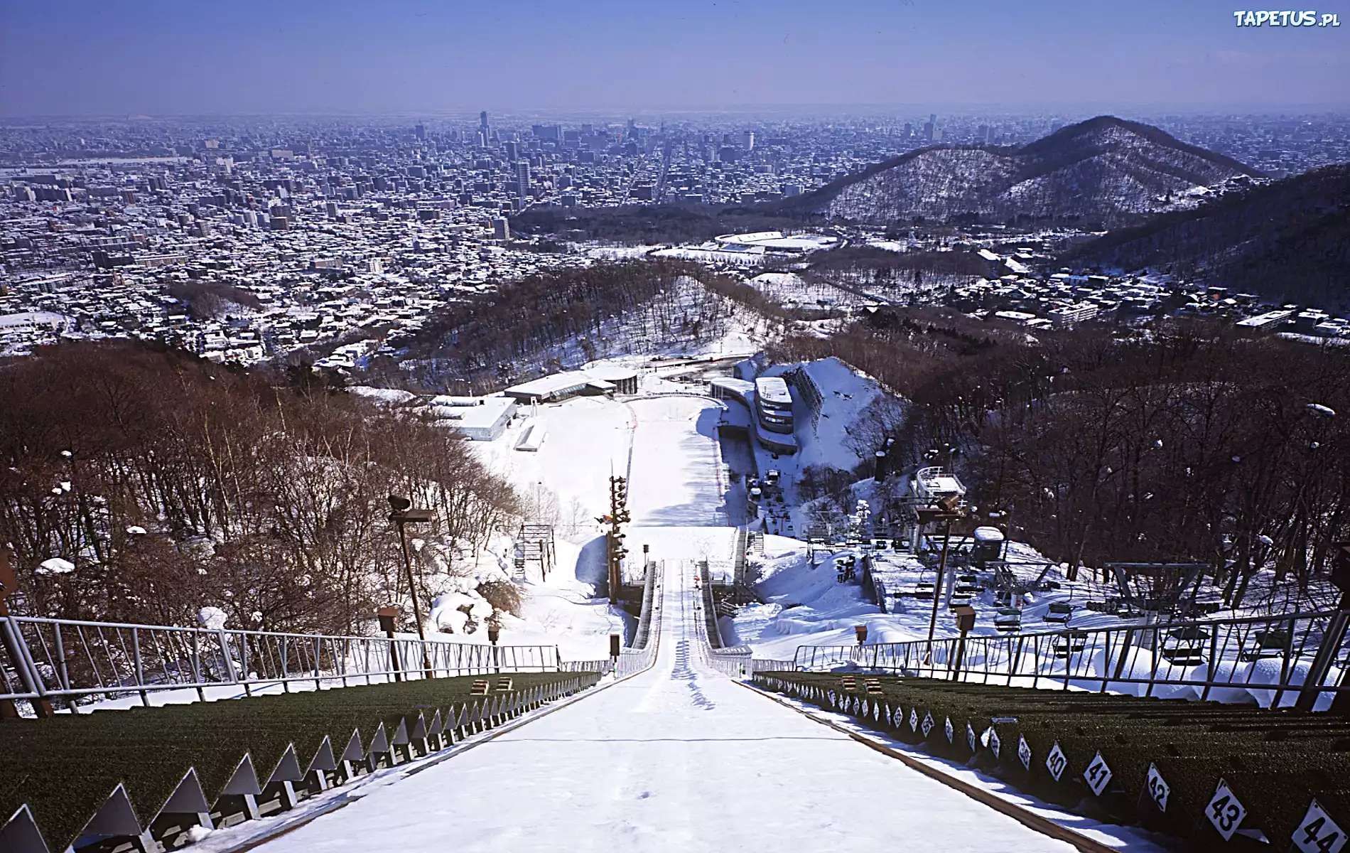 skocznia narciarska, Okurayama, Sapporo, widok na miasto