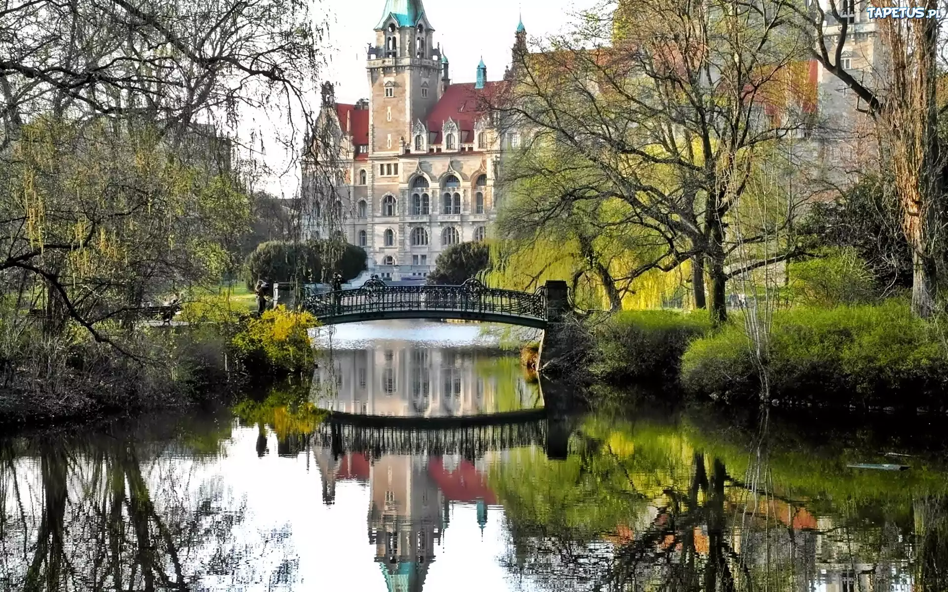 Zamek, Park, Mostek, Rzeczka