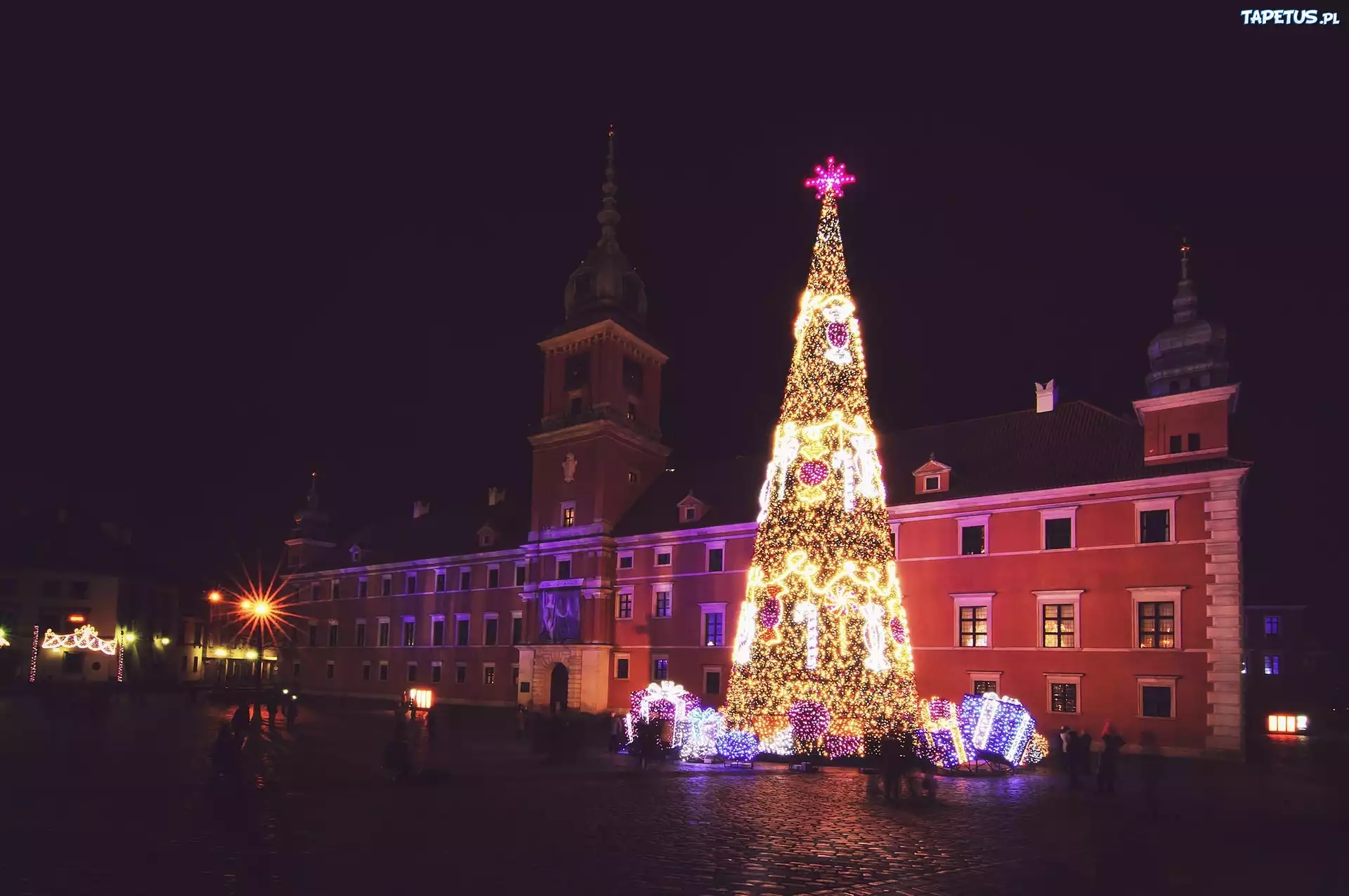 Polska, Warszawa, Zamek Królewski, Boże Narodzenie, Choinka