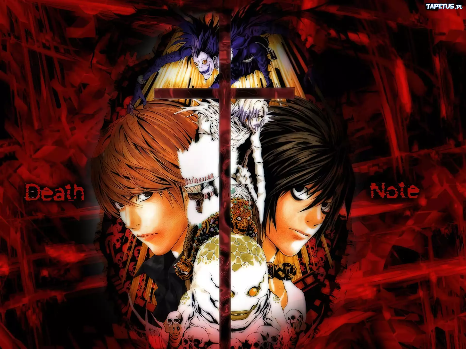 Death Note, krzyż, potwory, śmierć