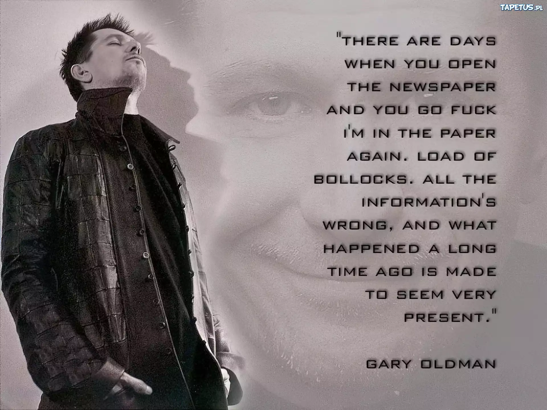Gary Oldman,tekst, skóra