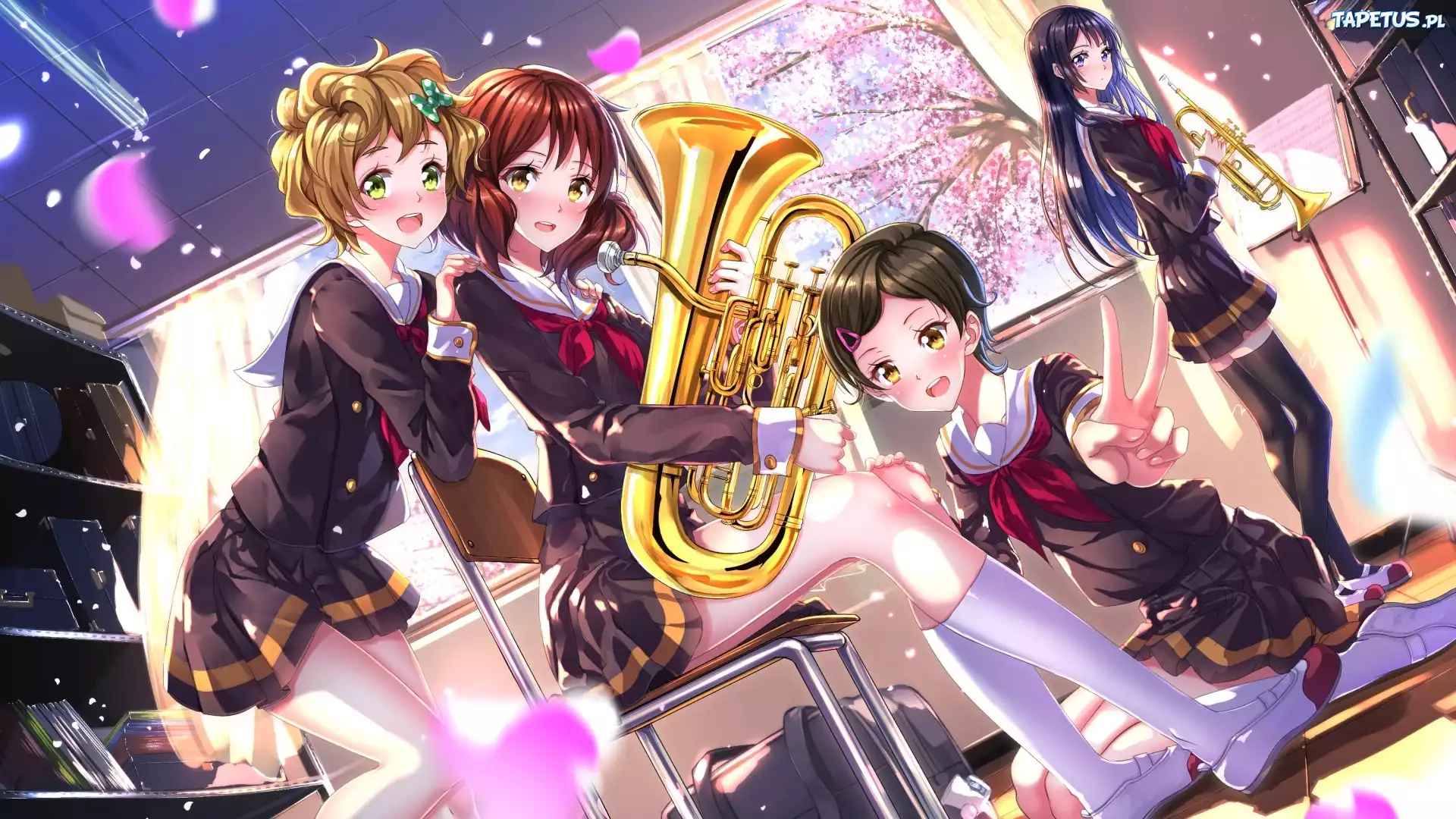 Hibike! Euphonium, Katou Hazuki, Kawashima Sapphire, Kousaka Reina, Oumae Kumiko