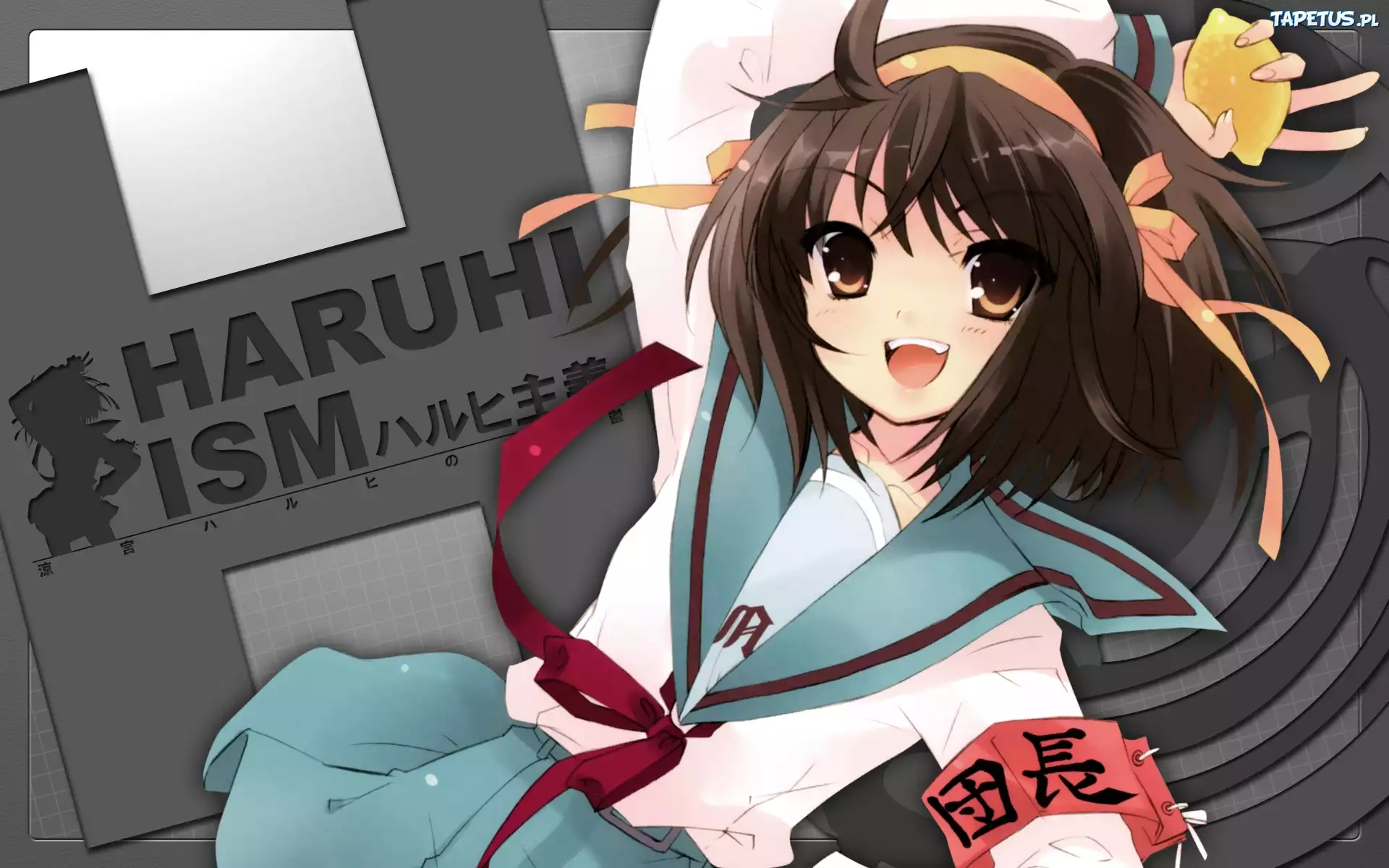 Suzumiya Haruhi No Yuuutsu, dziewczyna, niebieski kołnierz