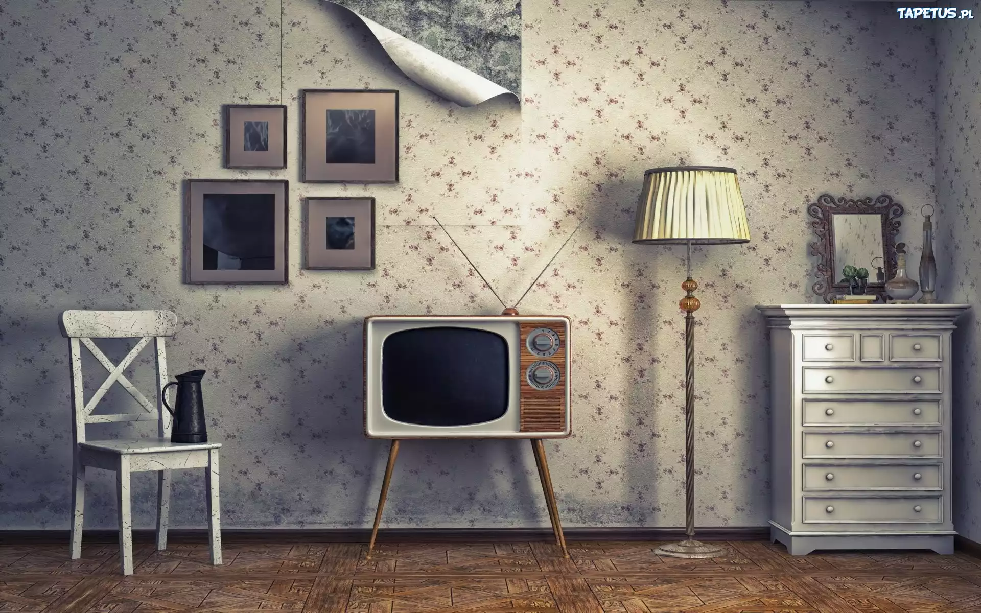 Meble, Telewizor, Obrazki