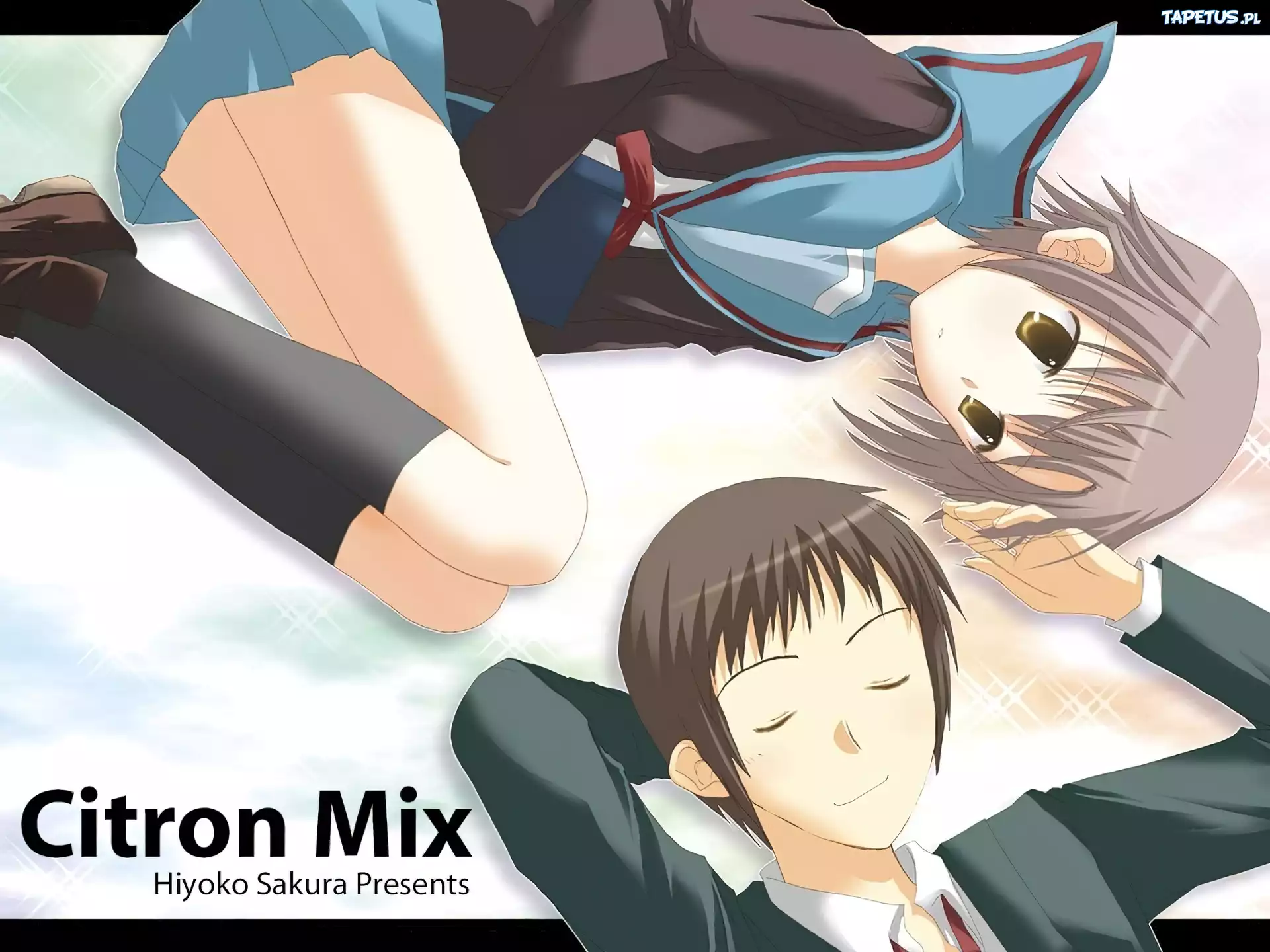 Suzumiya Haruhi No Yuuutsu, para, zamknięte oczy