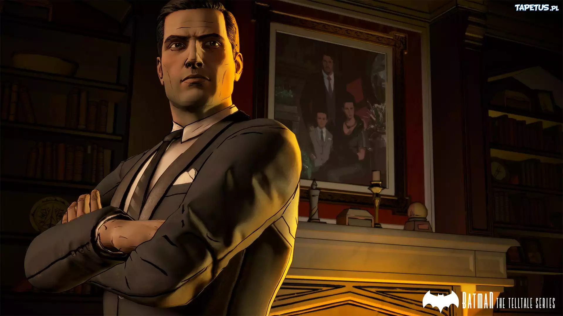 Batman: A Telltale Game Series, Bruce Wayne, Batman, Zdjęcie, Kominek