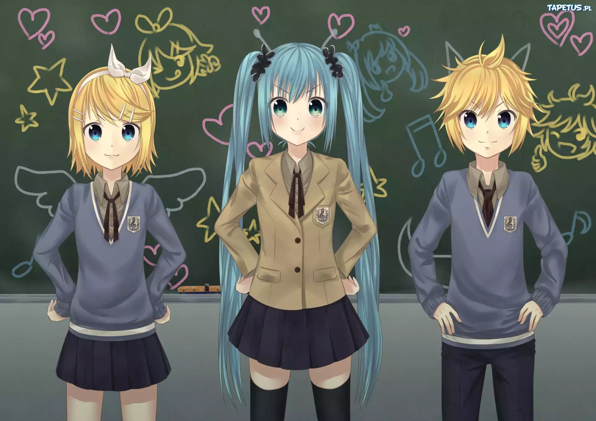 Vocaloid, Kagamine Rin, Kagamine Len, Hatsune Miku