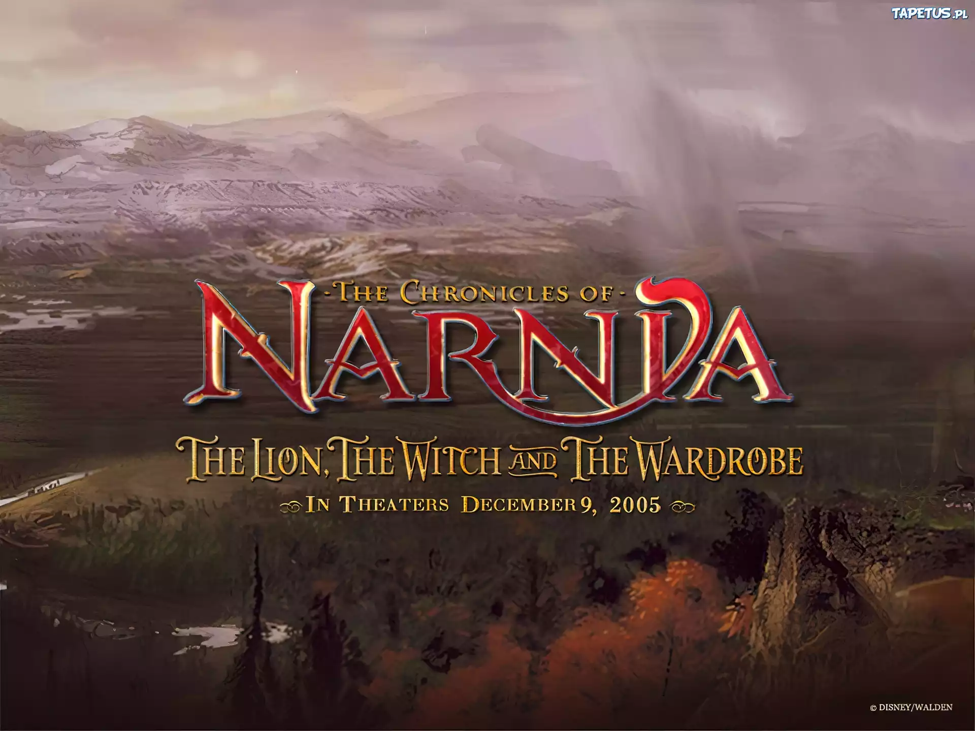 The Chronicles Of Narnia, napis, krajobraz, góry, las
