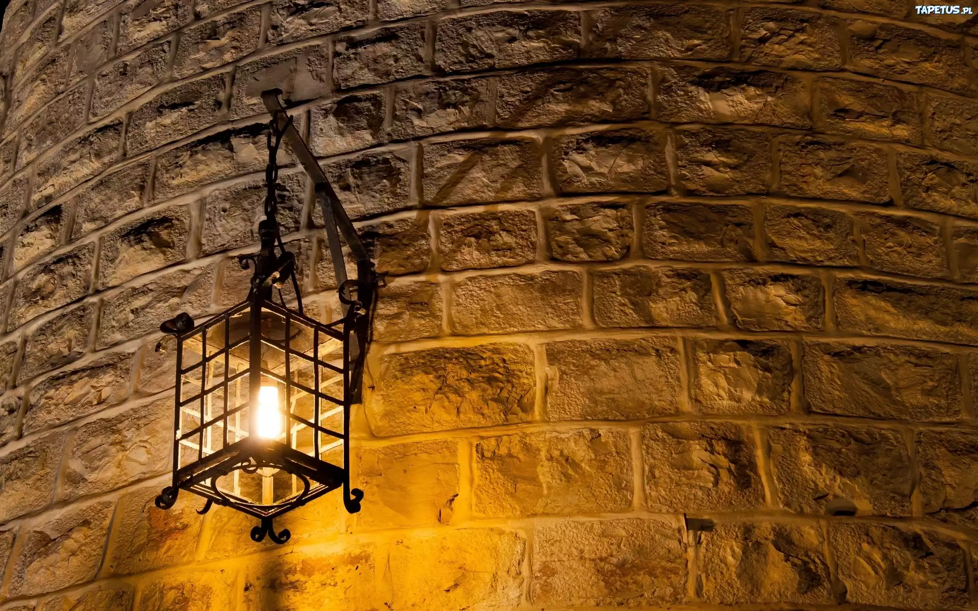 Mur, Cegły, Lampa