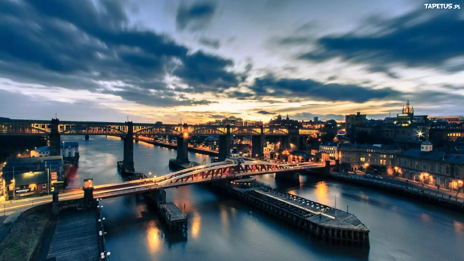 Tyne, Most, Anglia, Panorama