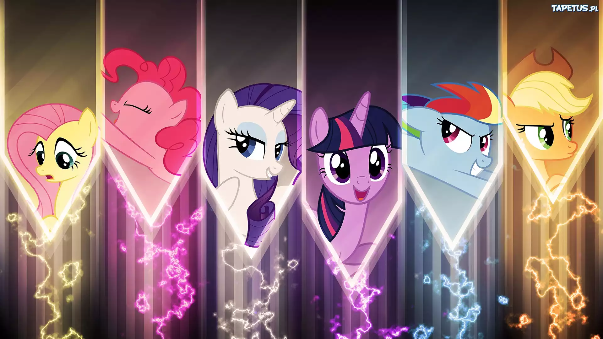 My Little Pony, Rarity, Twilight Sparkle, Fluttershy, Pinkie Pie, Applejack, Rainbow Dash