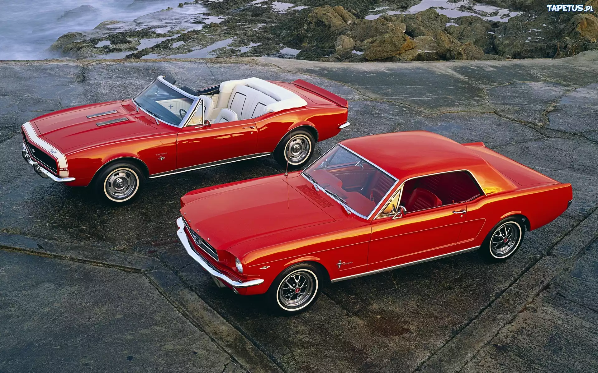 Zabytkowe, Chevrolet, Camaro, Ford, Mustang