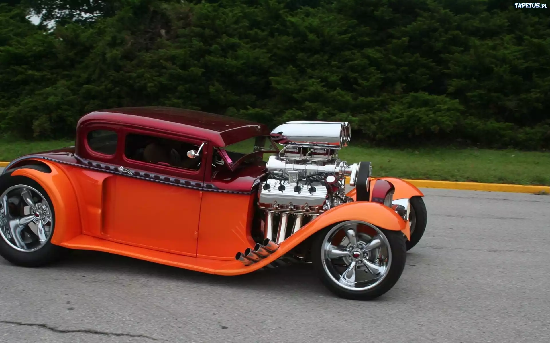 1930, Ford, Mudel A Street Rod, Czerwony