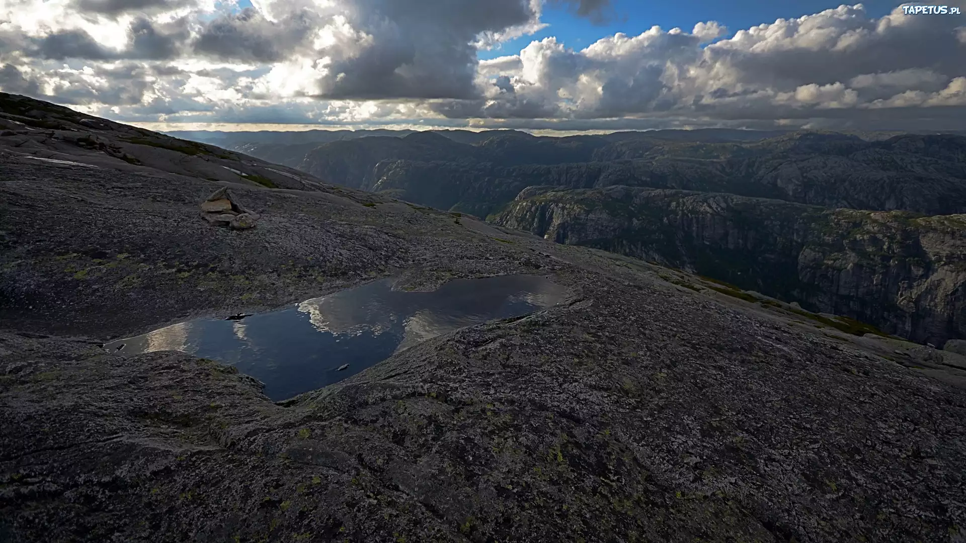 Kjerag, Fjord, Góry, Skały, Norwegia