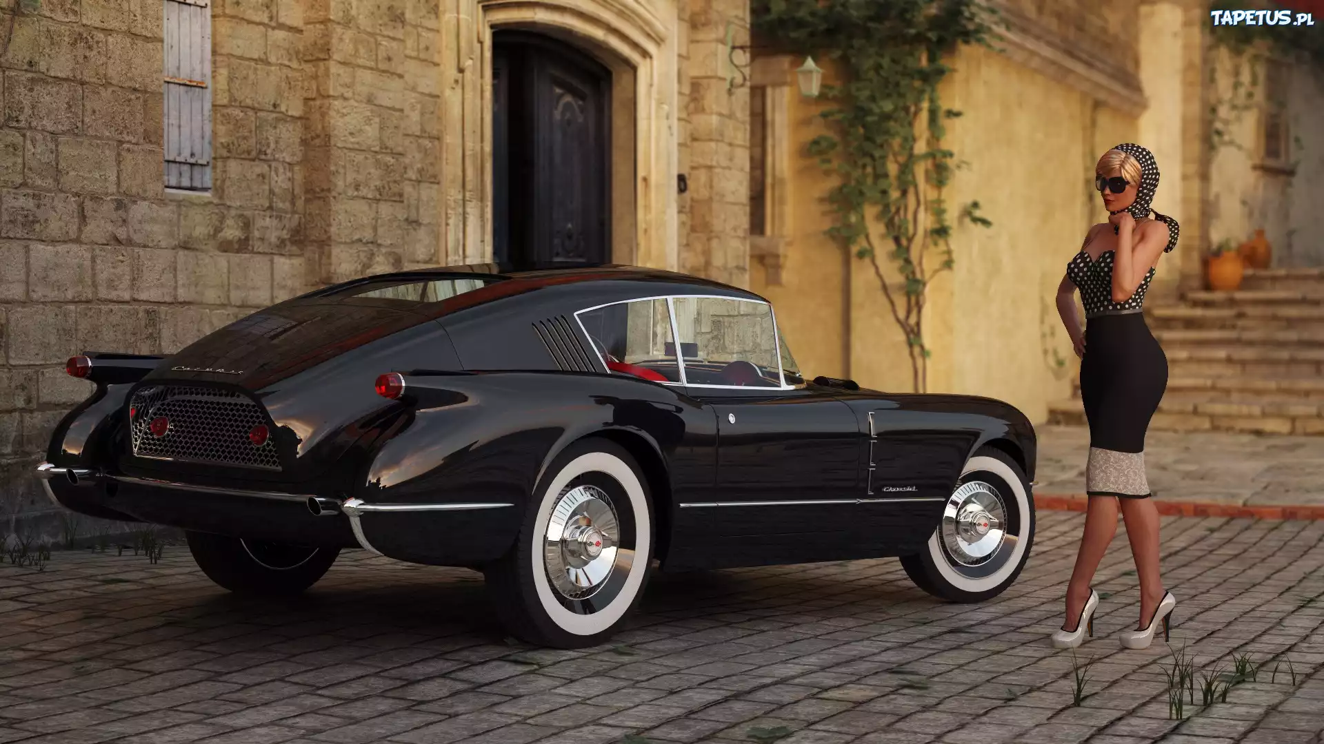 Kobieta, Chevrolet, Corvette, Corvair, Zabytkowy