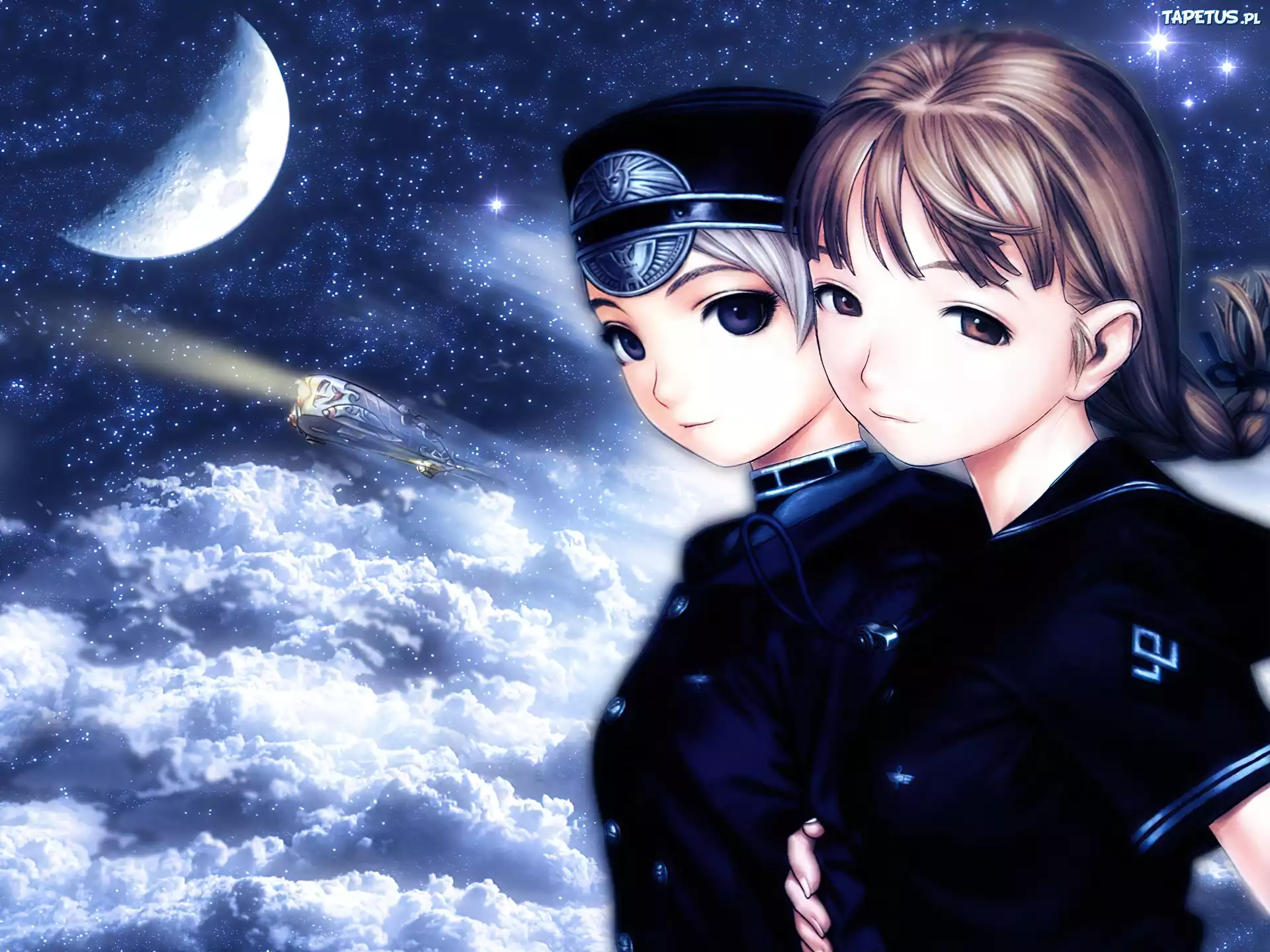 Last Exile, kobiety, pojazd, moon