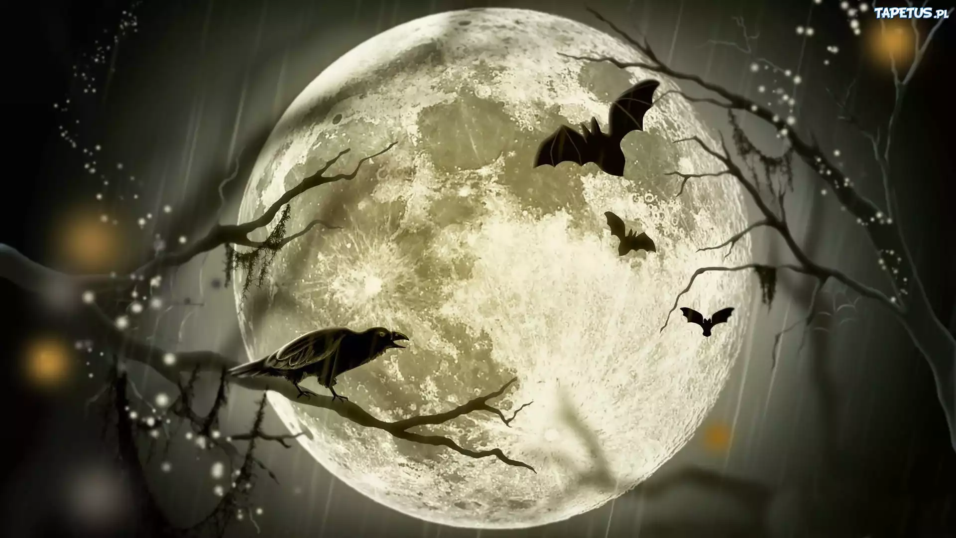 Halloween, Księżyc, Grafika