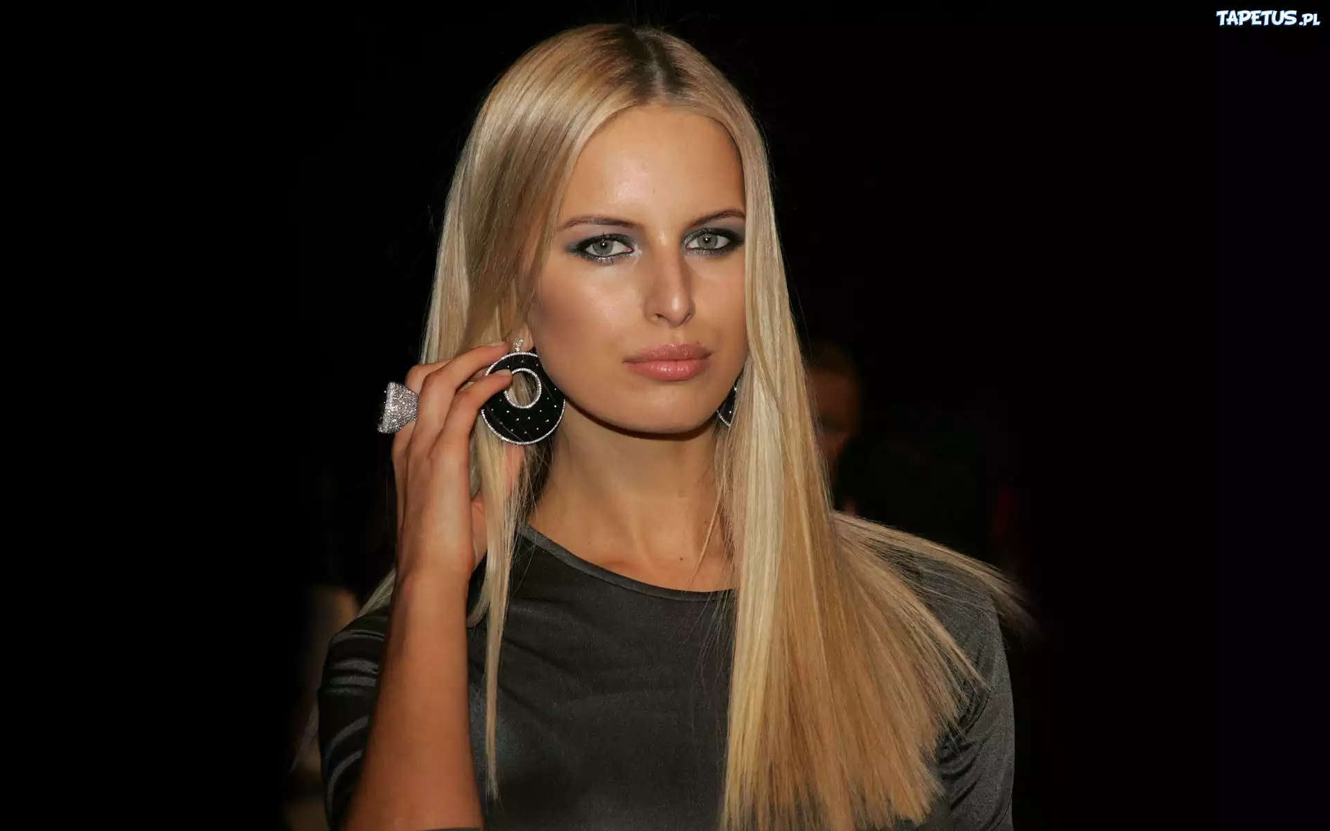 Kobieta, Karolina Kurkova, Modelka, Blondynka, Makijaż, Biżuteria