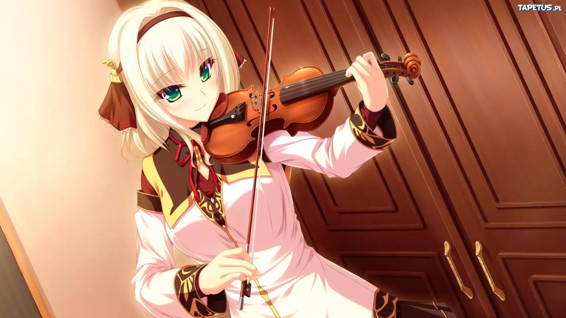 Dziewczyna, Skrzypce, Drzwi, Manga, Anime