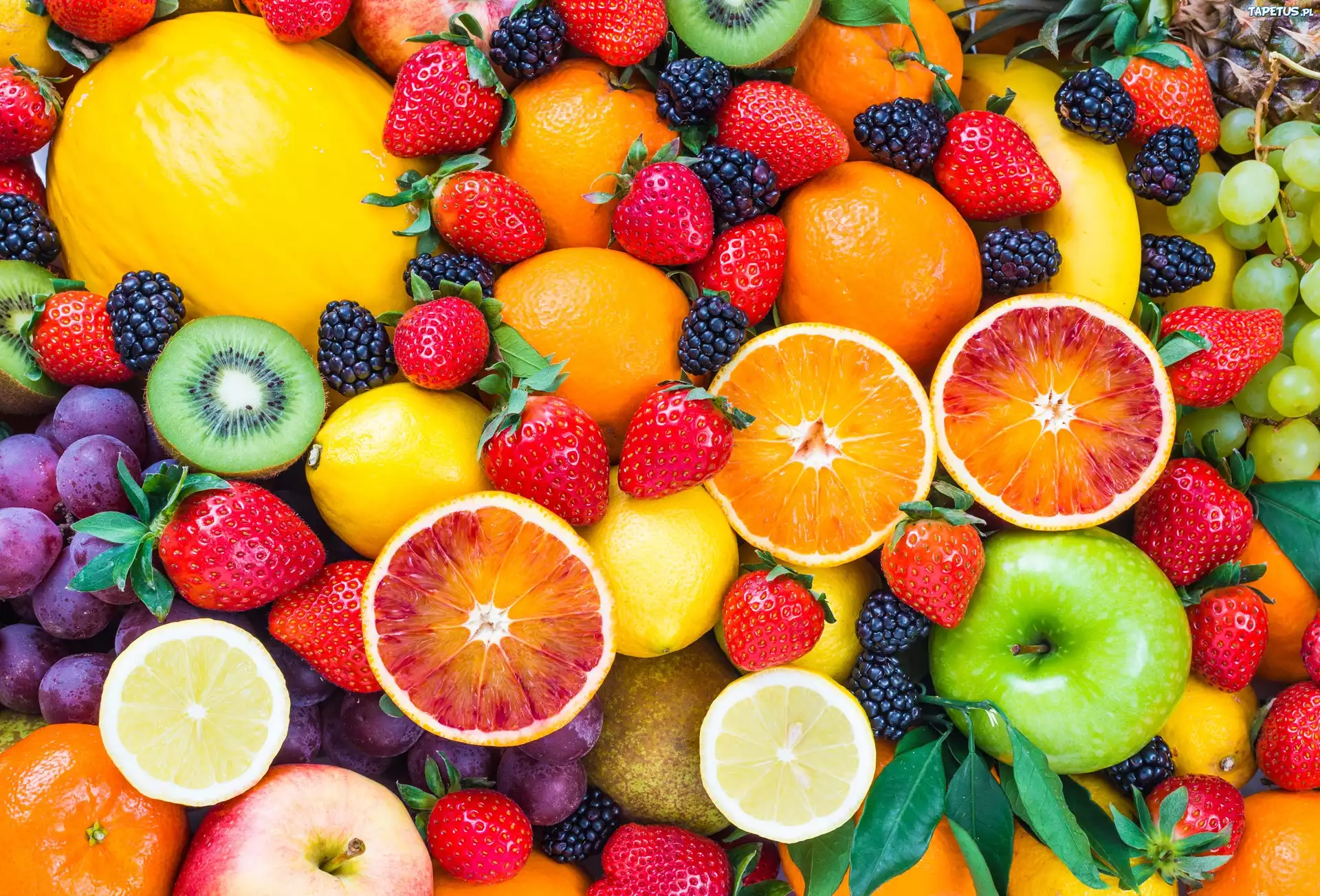 Miks Owoców, Mango, Truskawki, Kiwi, Winogrona, Pomarańcze