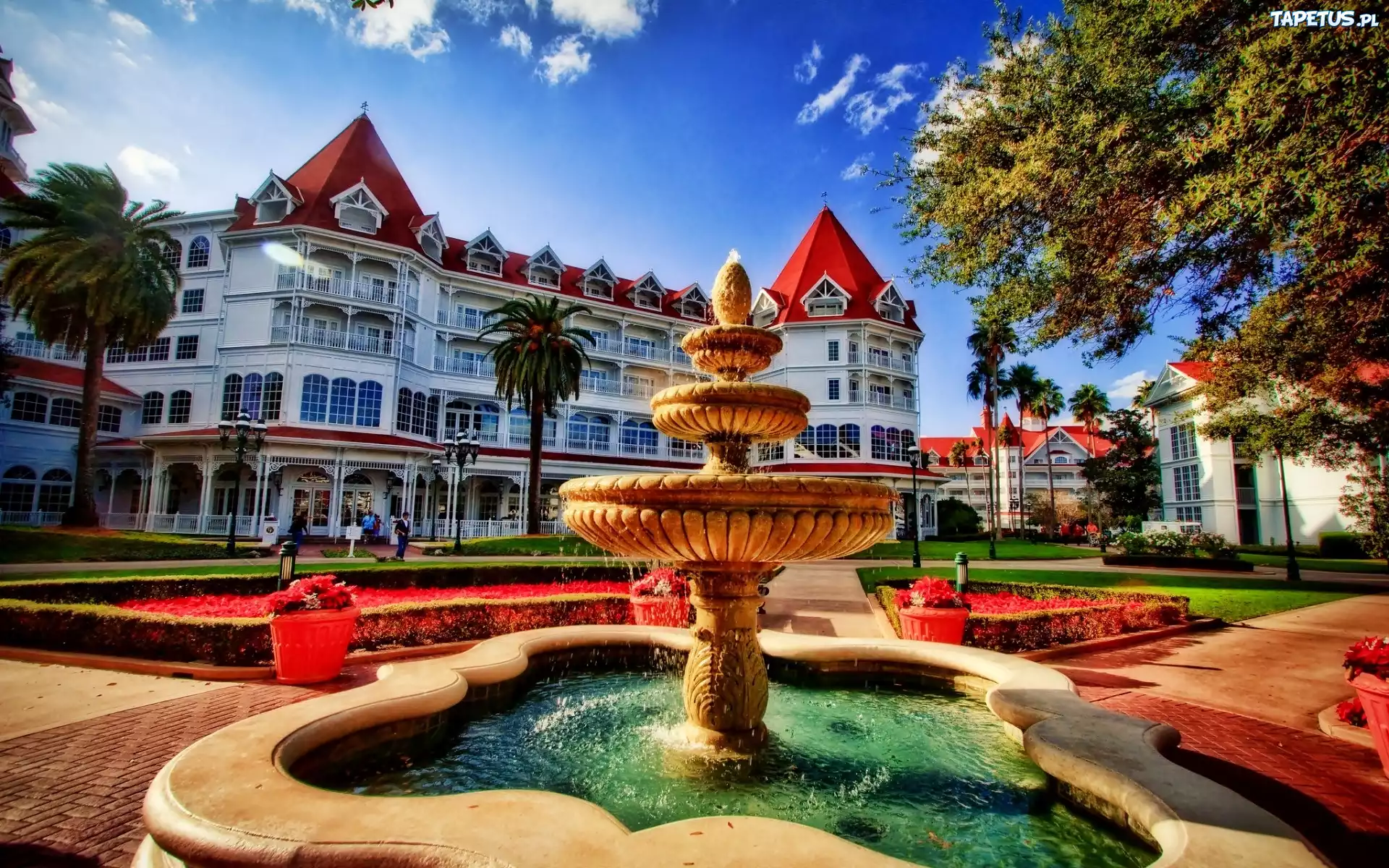 Hotel Disney Grand Floridian, Ogród, Fontanna, USA