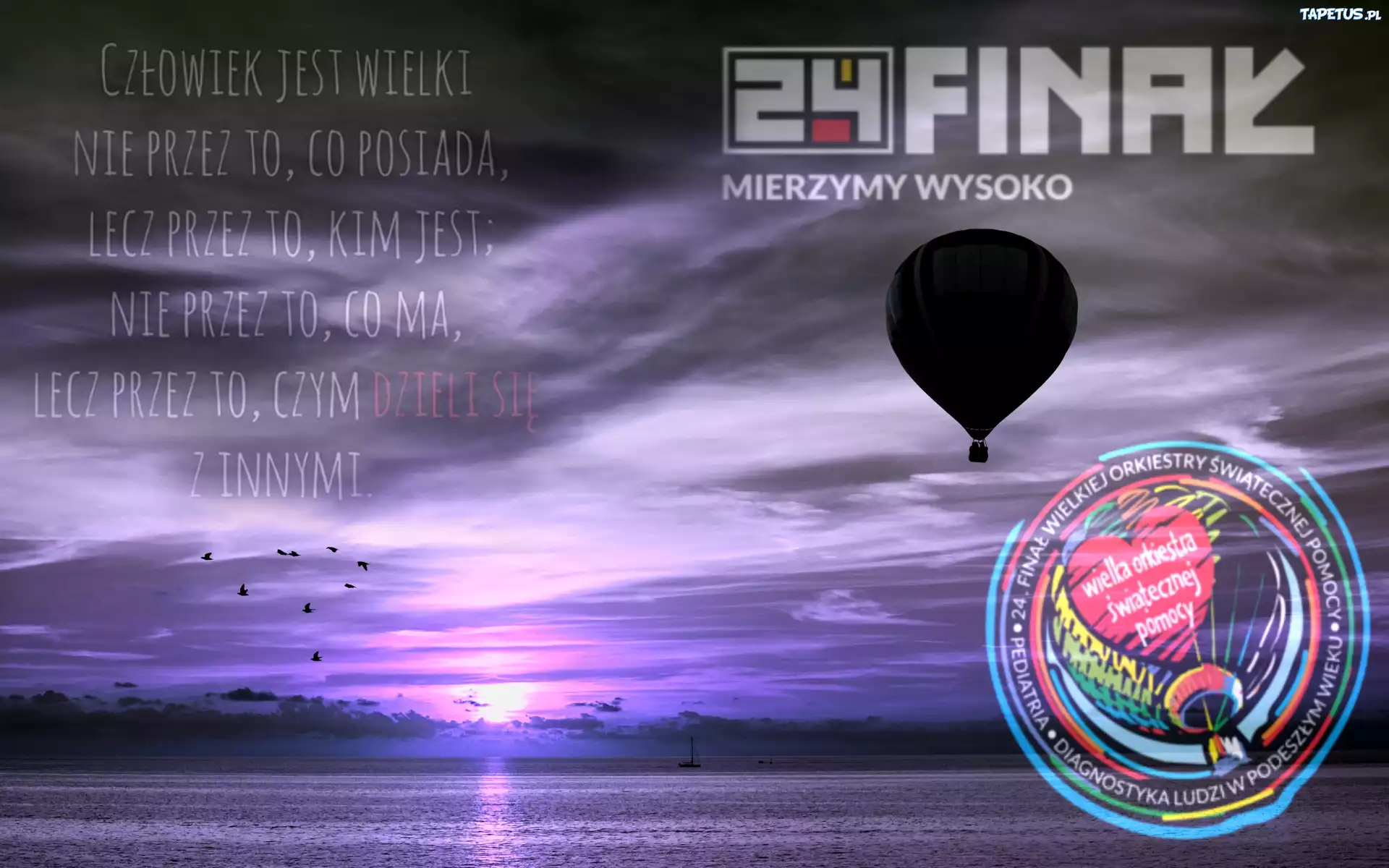 WOŚP, Balon, Zachód Słońca