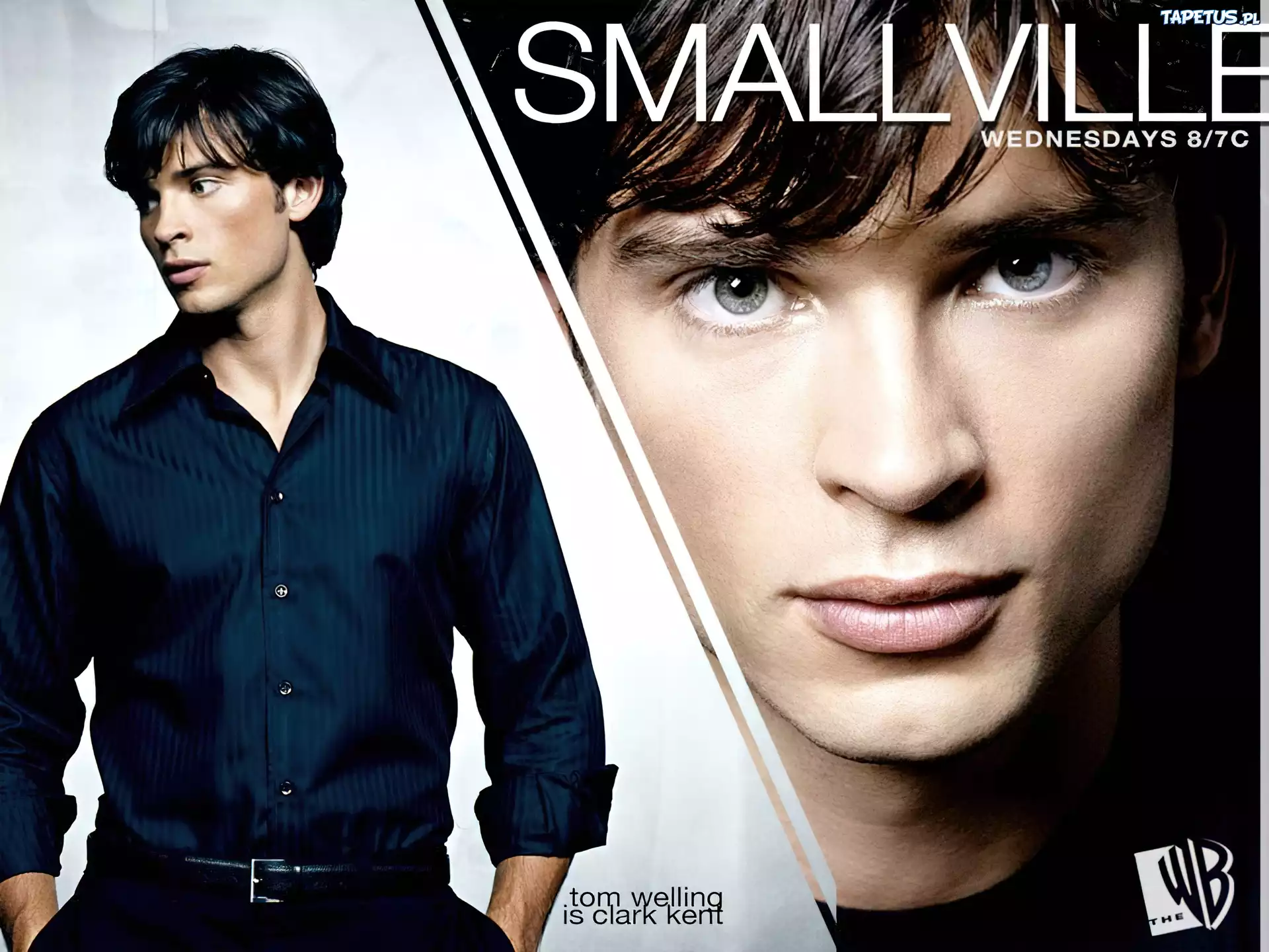 Tajemnice Smallville, Tom Welling, twarz, koszula, elegancki