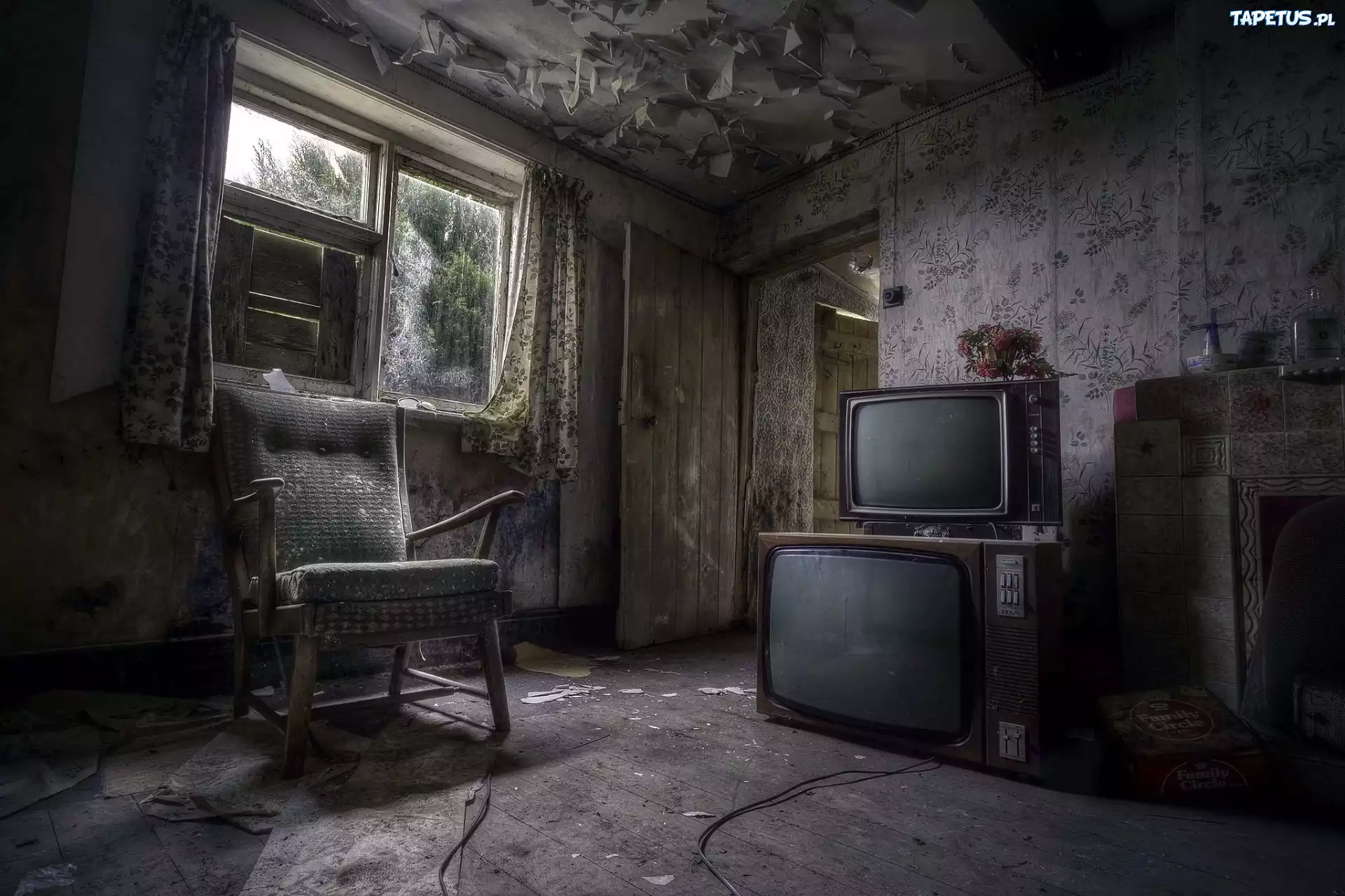 Pokój, Telewizor, Fotel