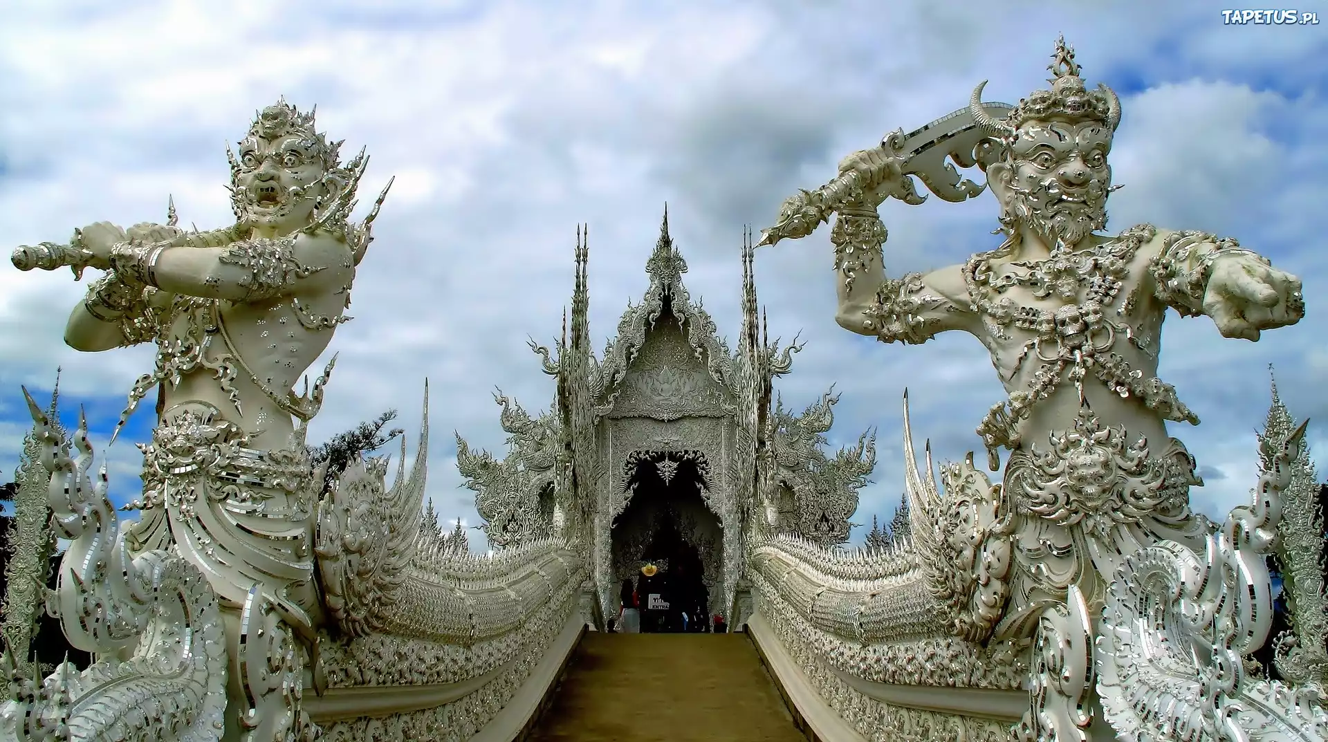Biała, Świątynia, Chiang Rai, Tajlandia