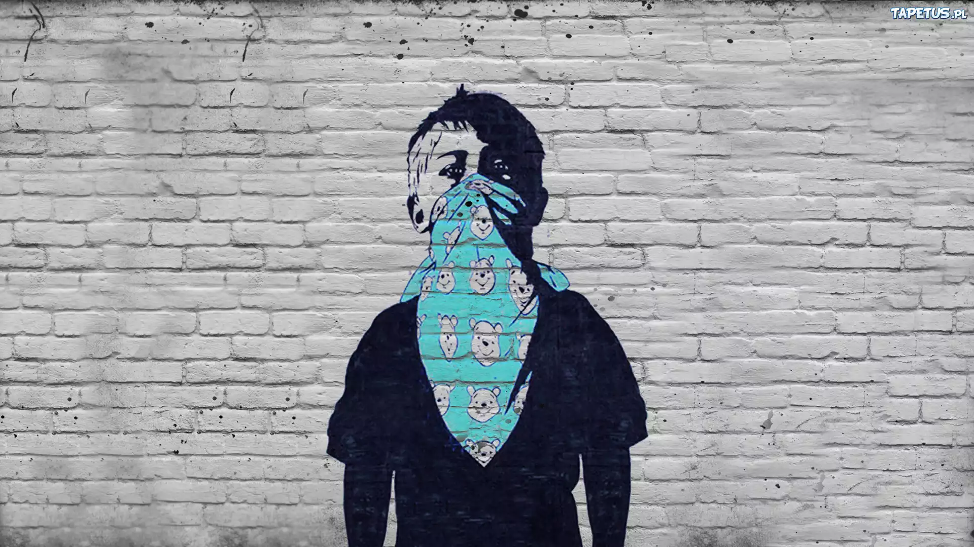 Graffiti, Ściana, Mur, Chłopiec, Chustka