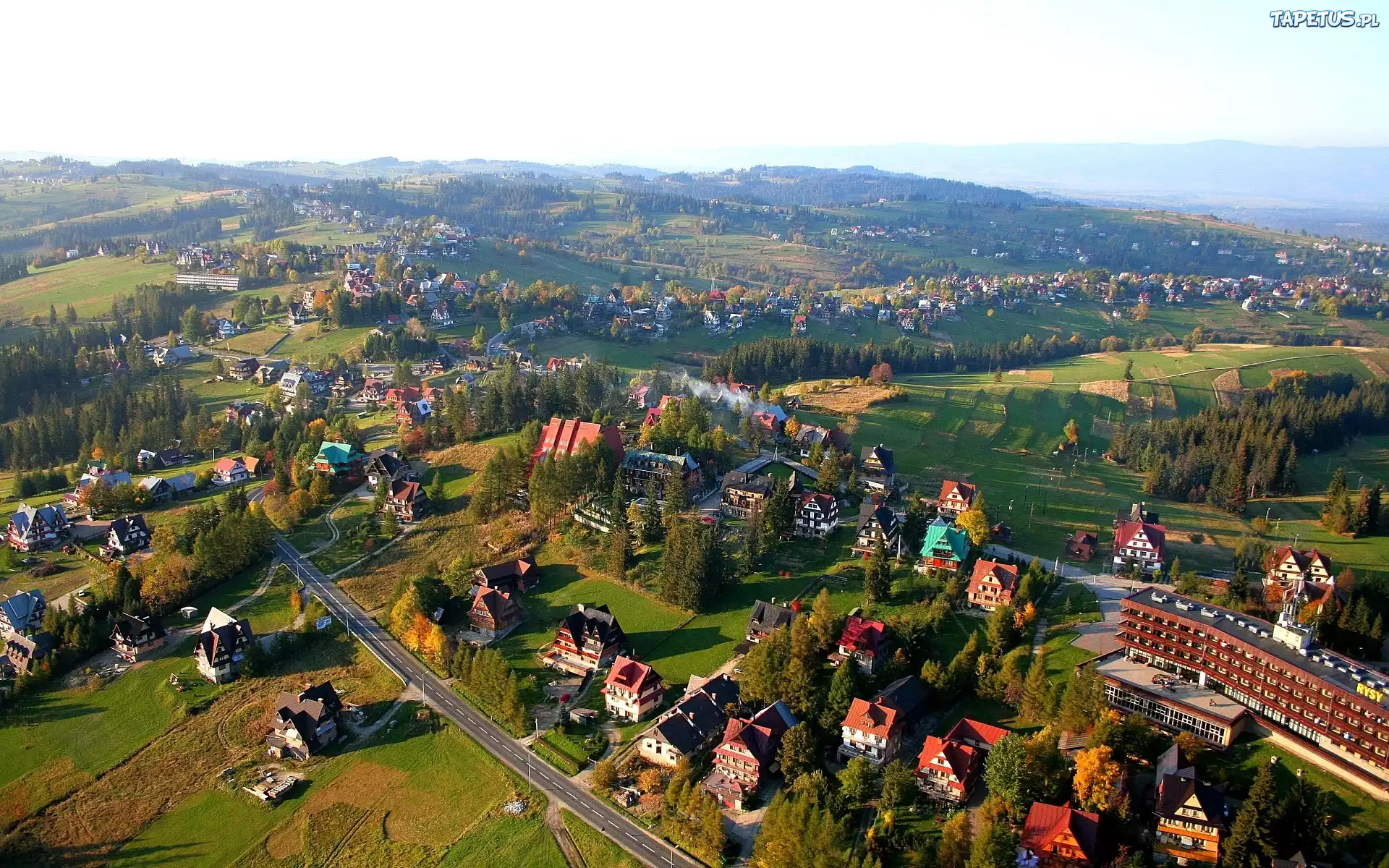 Domy, Drogi, Góry, Bukowina Tatrzańska, Polska