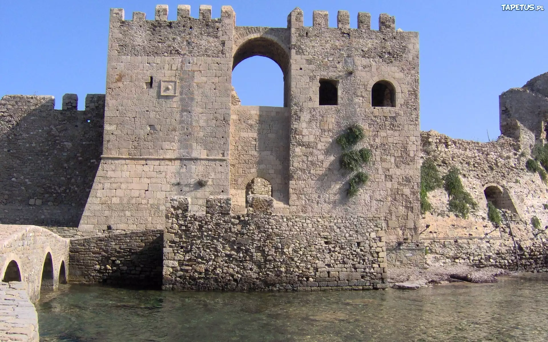 Grecja, Ruiny, Zamku, Methoni