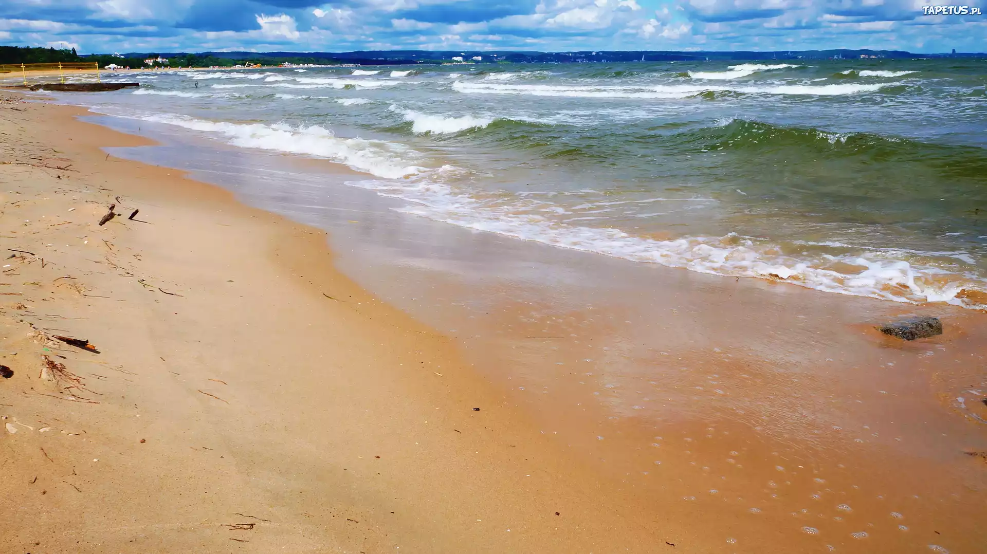 Morze, Bałtyk, Fale, Woda, Plaża, Piasek