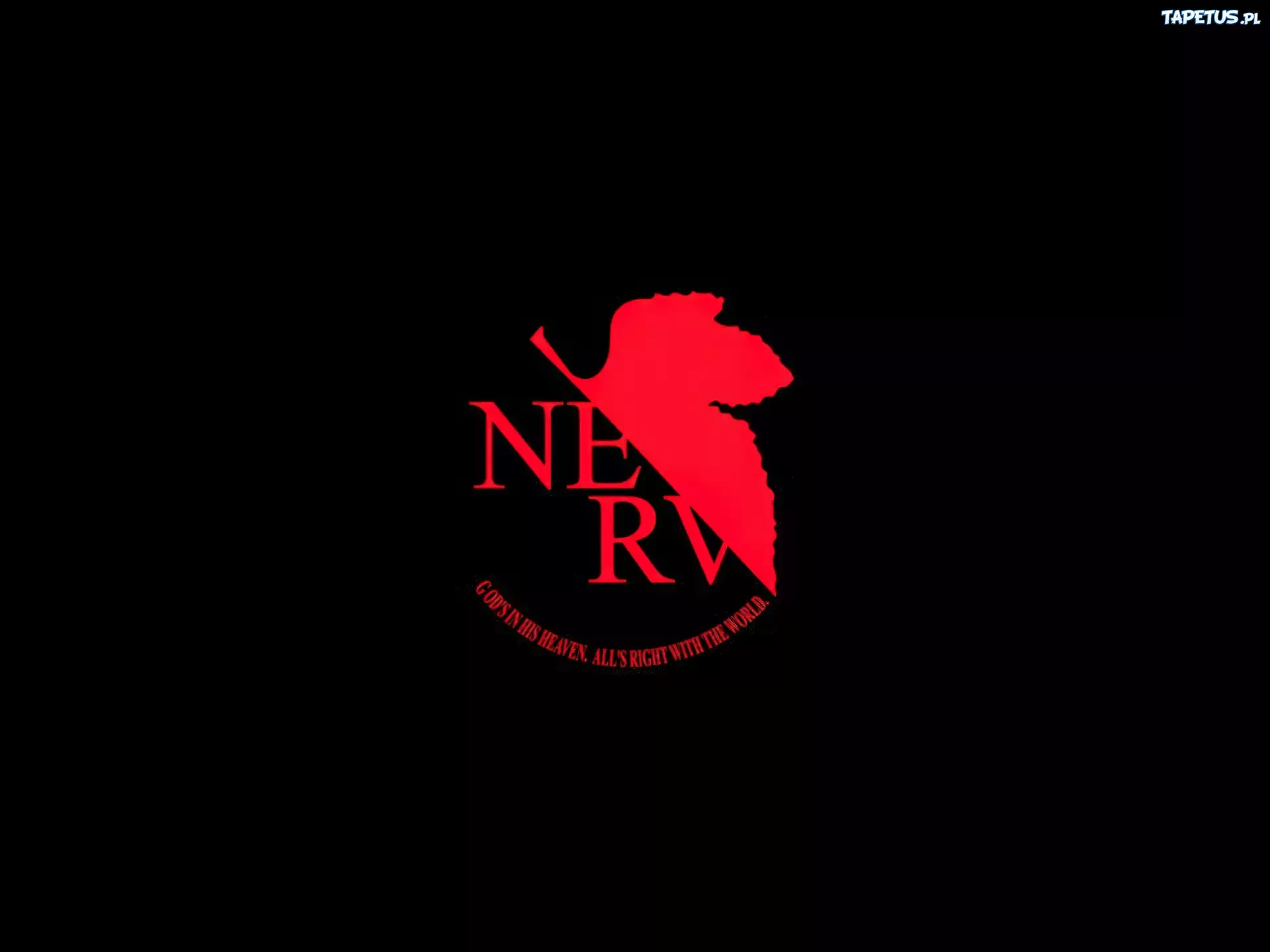 Neon Genesis Evangelion, logo, napis, liść