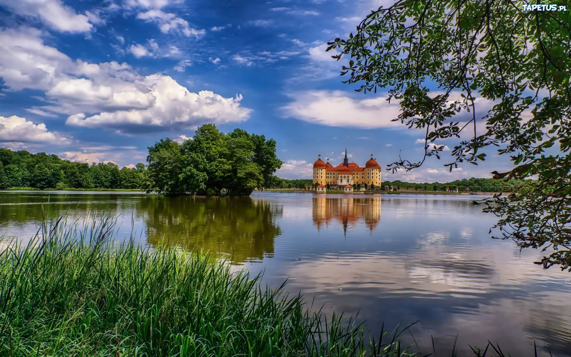 Pałac Moritzburg, Jezioro, Saksonia, Niemcy