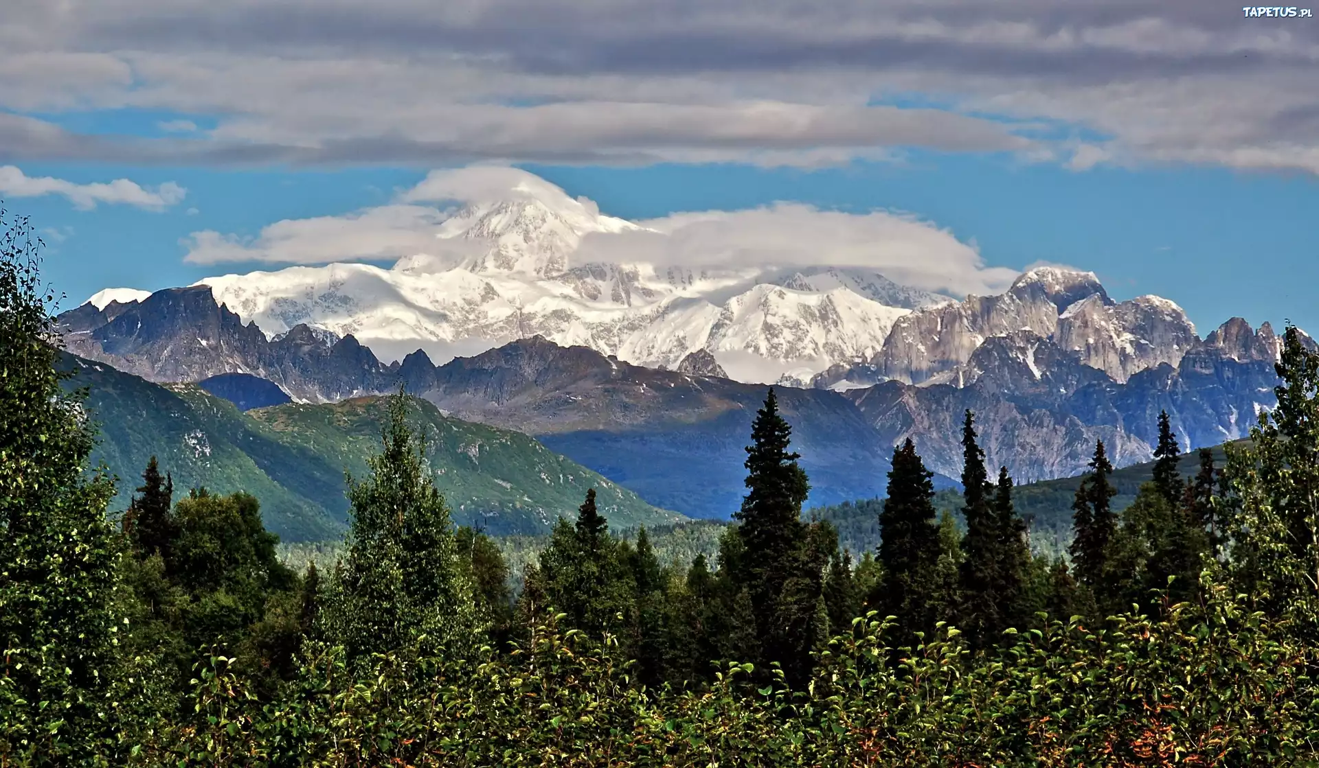 Mount Denali and Glacier, Denali National Park, Alaska скачать